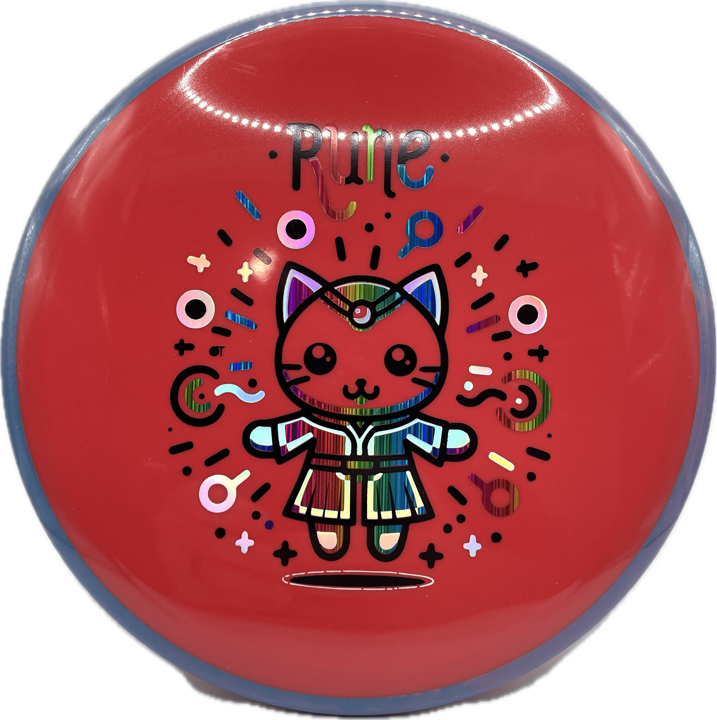Overthrow Disc Golf Disc Neutron - 176-179 - Red Custom OT Axiom Neutron Hex "Rune" Stamp