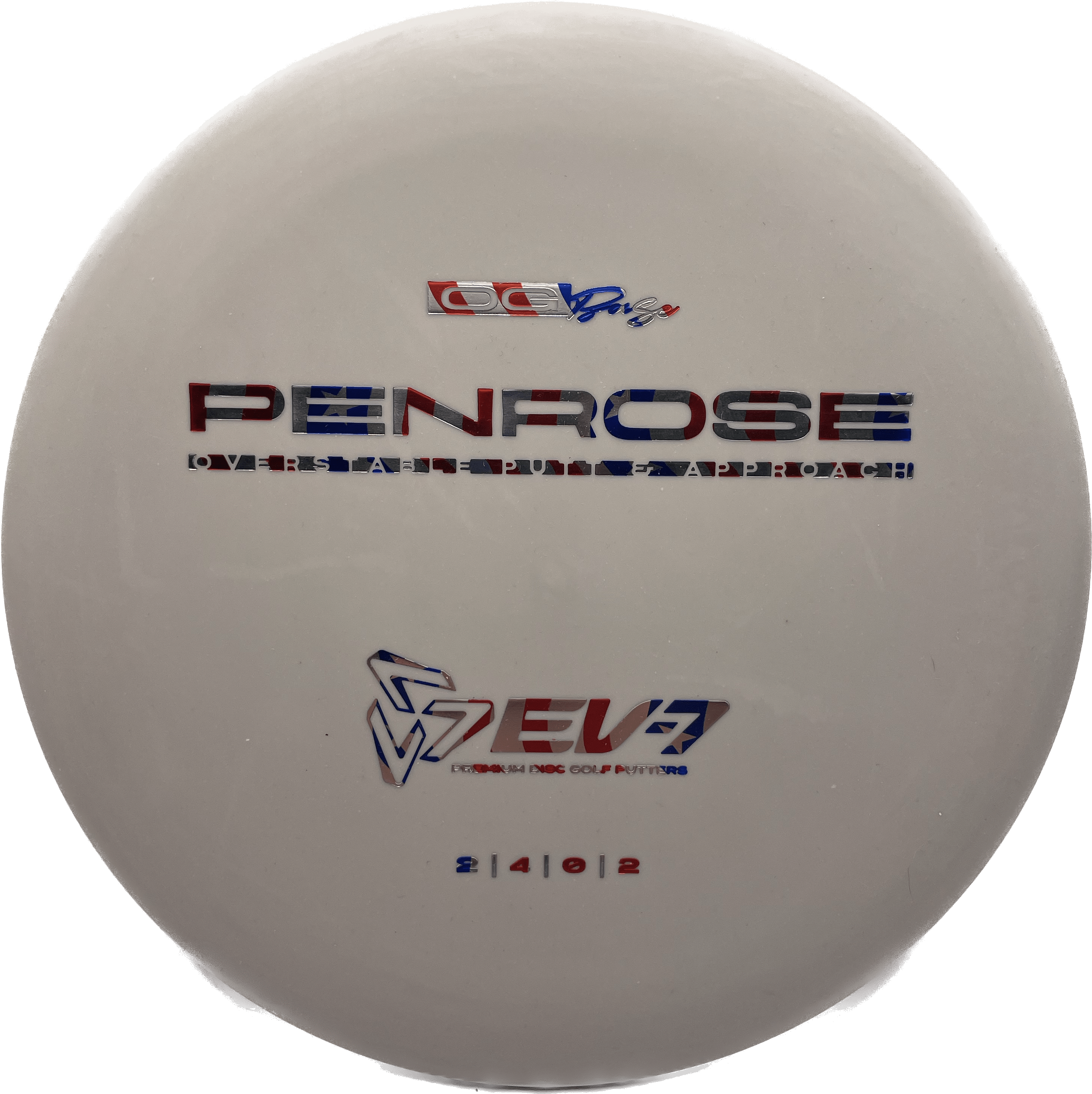 Overthrow Disc Golf Disc OG Base - 171-173 - Grey - American Flag EV-7 Penrose