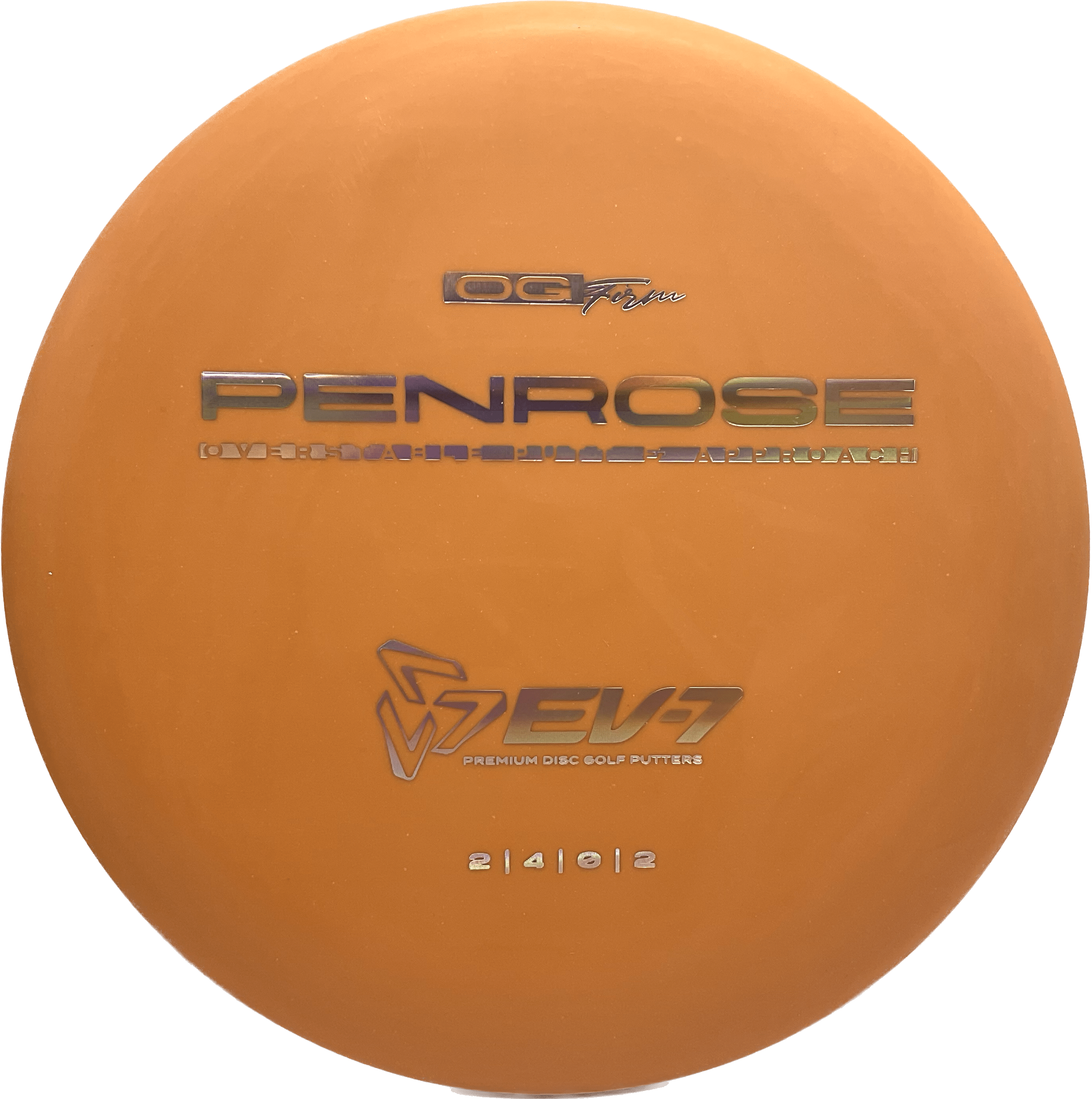Overthrow Disc Golf Disc OG Firm - 171-173 - Orange - Silver EV-7 Penrose