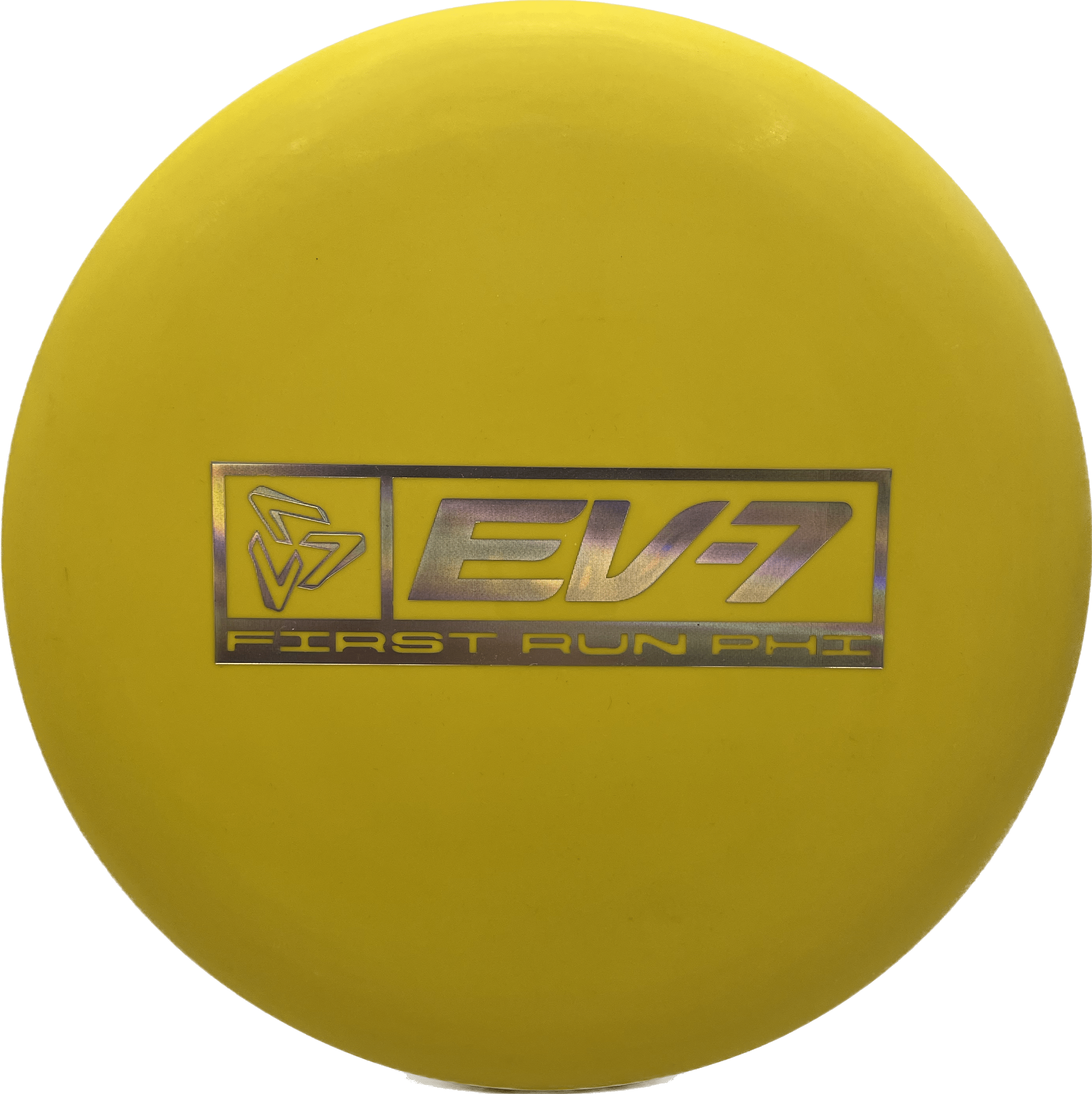 Overthrow Disc Golf Disc First Run Firm - 172 - Yellow - Silver Holo EV-7 Phi