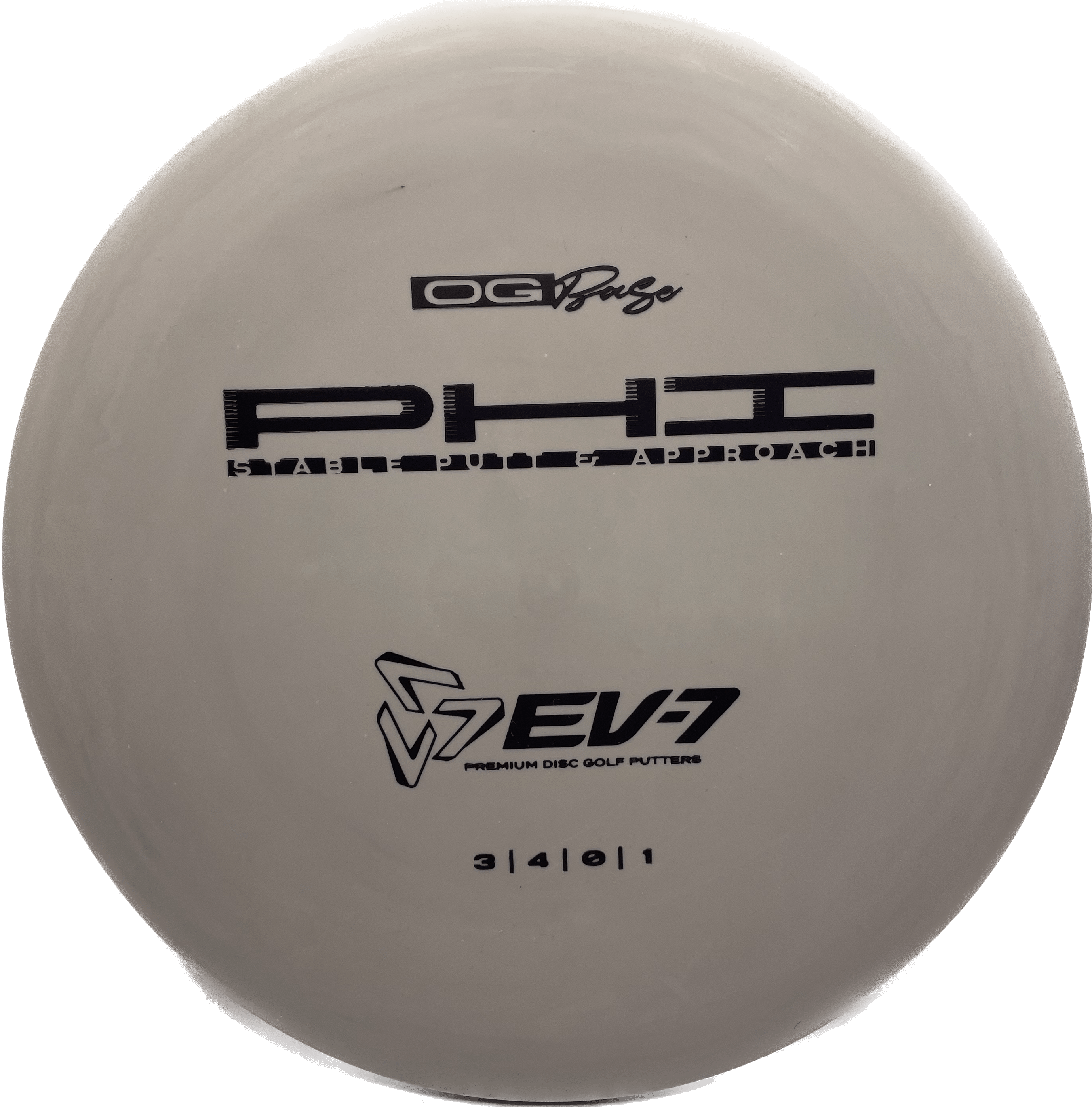 Overthrow Disc Golf Disc OG Base - 173 - Grey - Black Matte EV-7 Phi