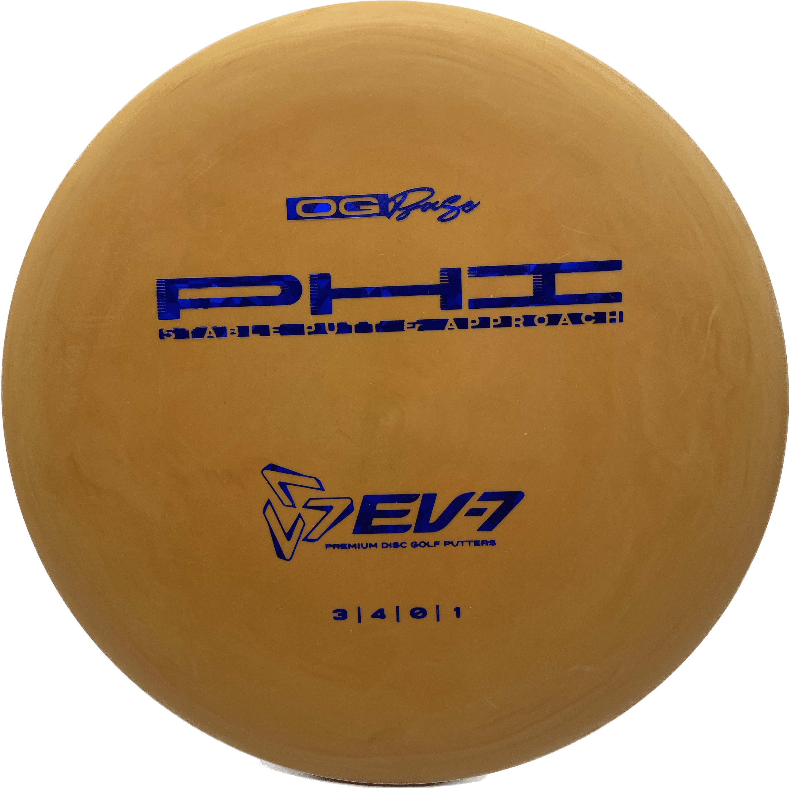 Overthrow Disc Golf Disc OG Base - 173 - Orange - Blue Shatter EV-7 Phi