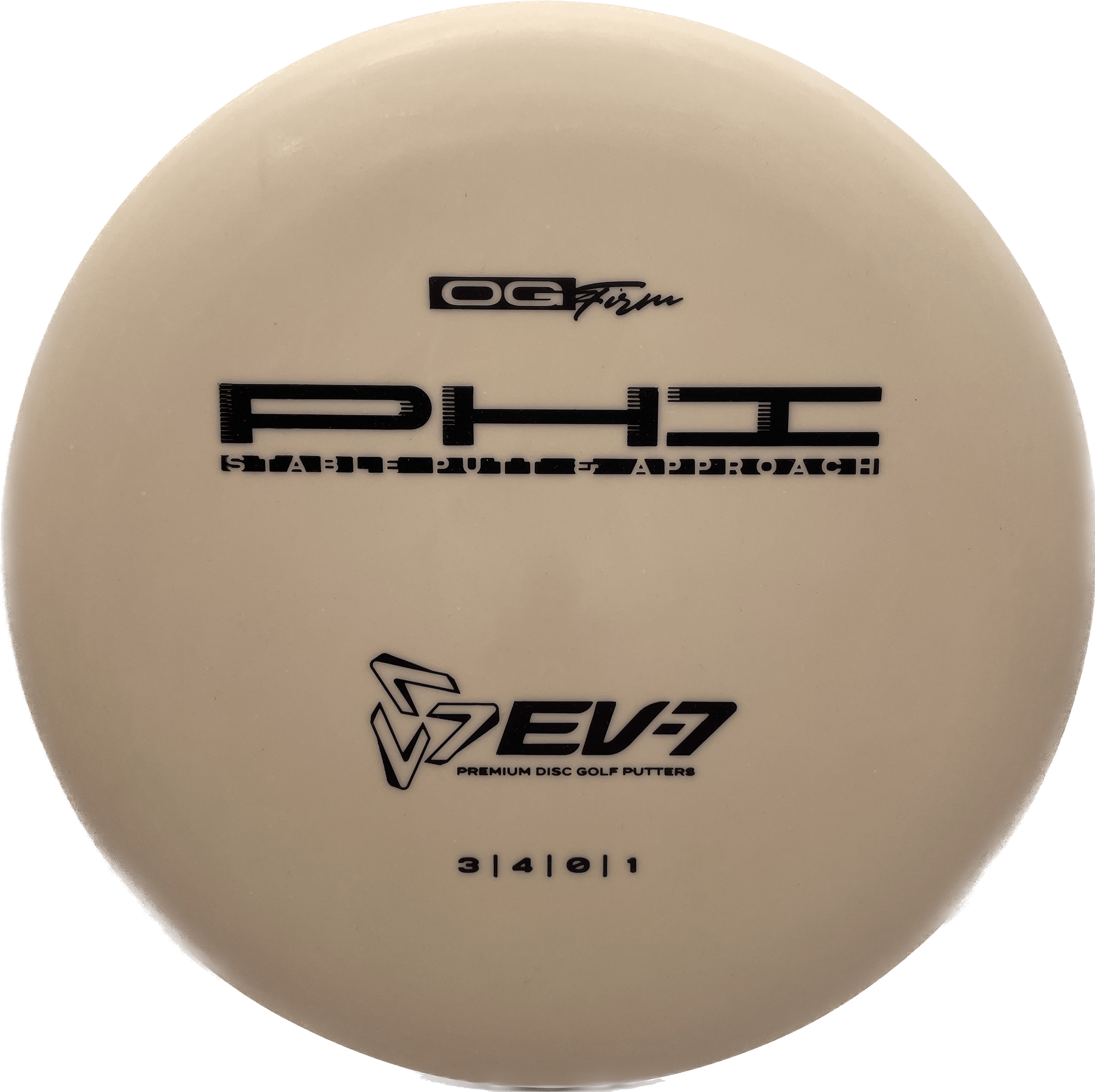 Overthrow Disc Golf Disc OG Firm - 172 - Light Grey - Black Matte EV-7 Phi