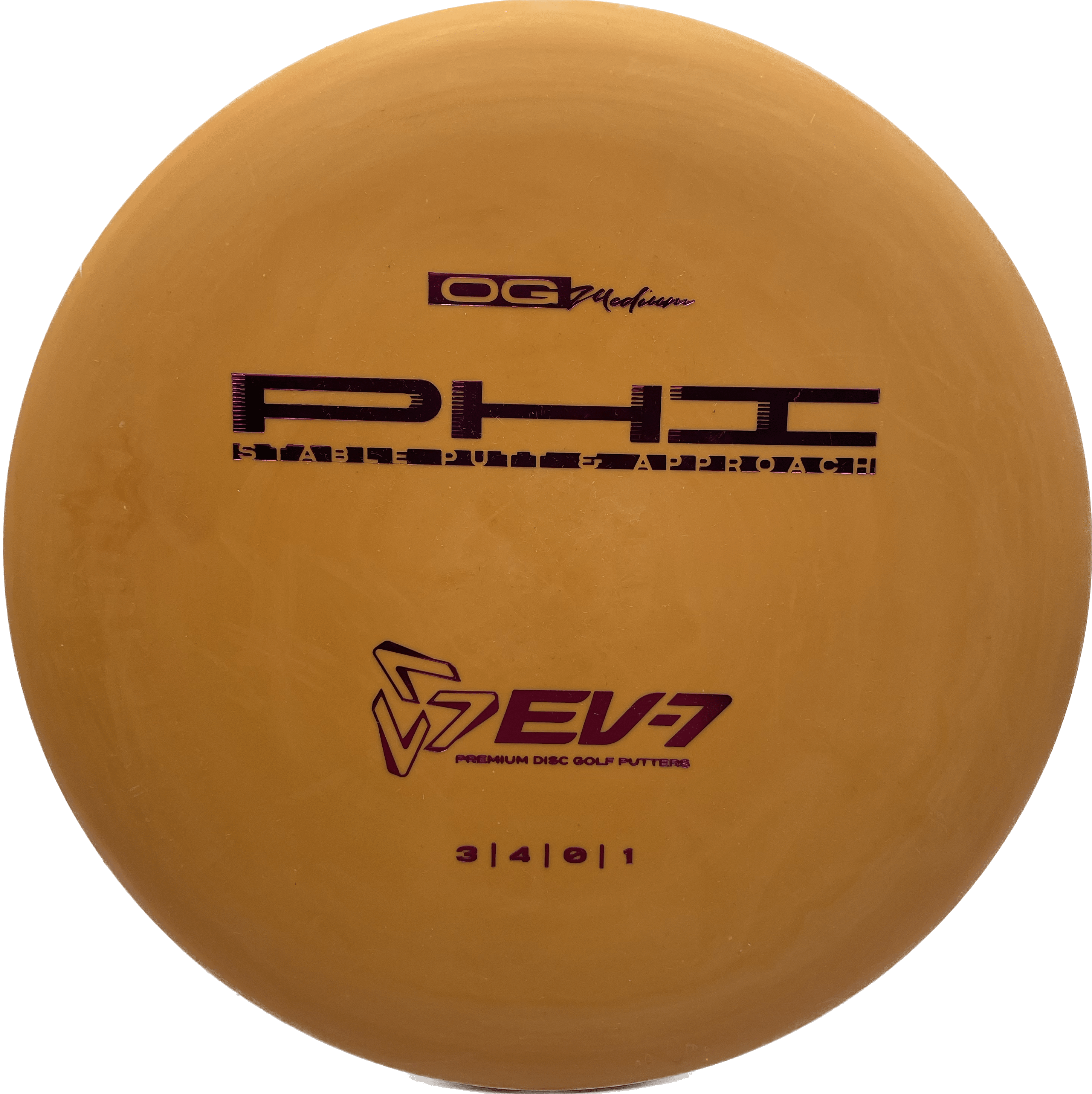 Overthrow Disc Golf Disc OG Medium - 172 - Orange - Purple Metallic EV-7 Phi