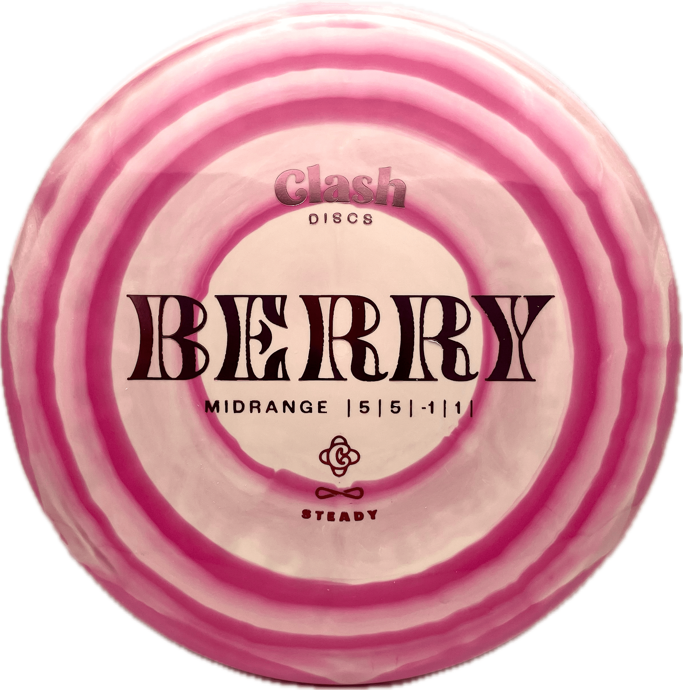 Clash Disc Clash Berry, Steady, 174-175, Pink/White Rings, Pink Metallic