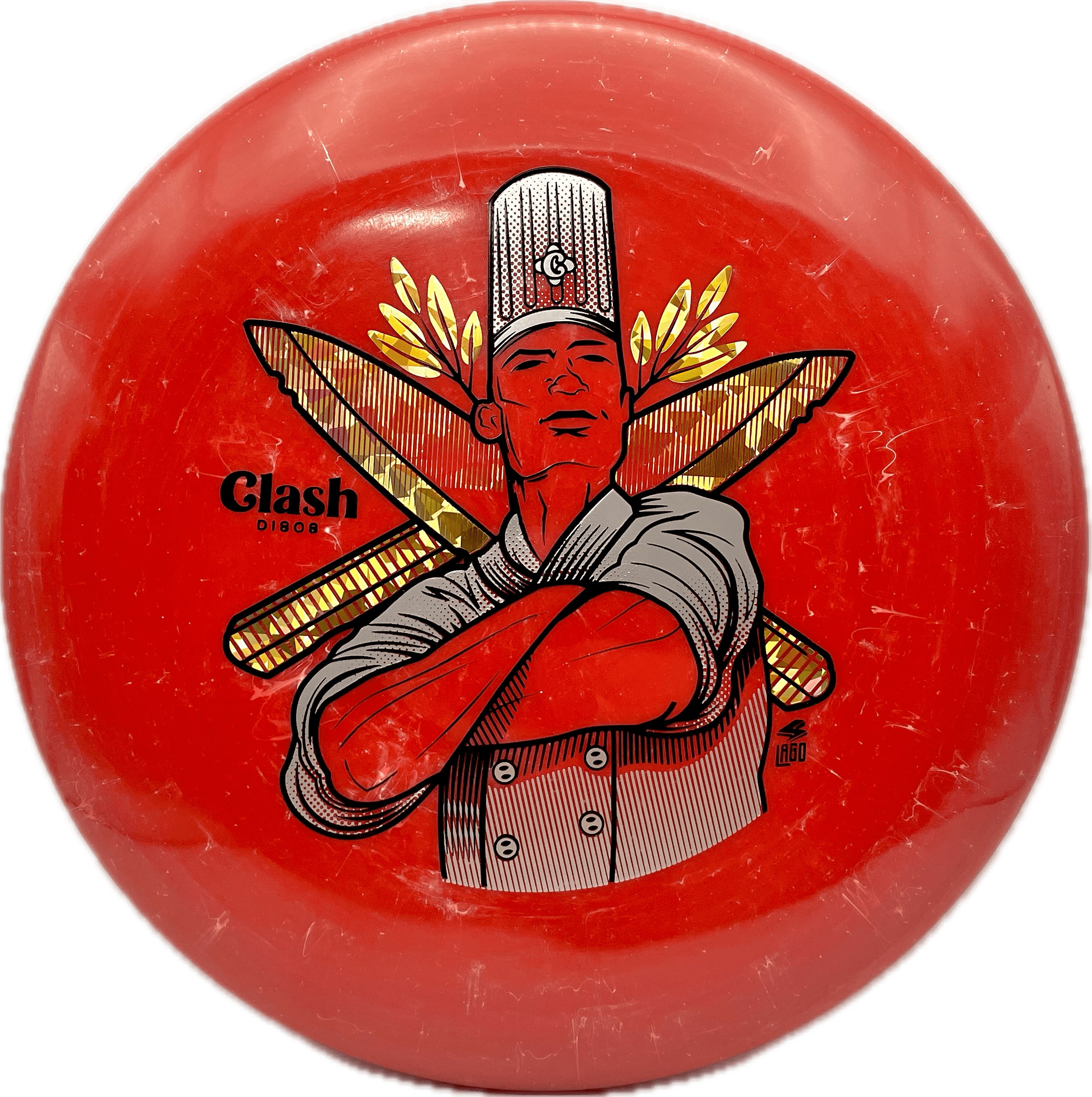 Clash Disc Clash Butter, Steady, 171, Red, Silver Metallic/Gold Shatter