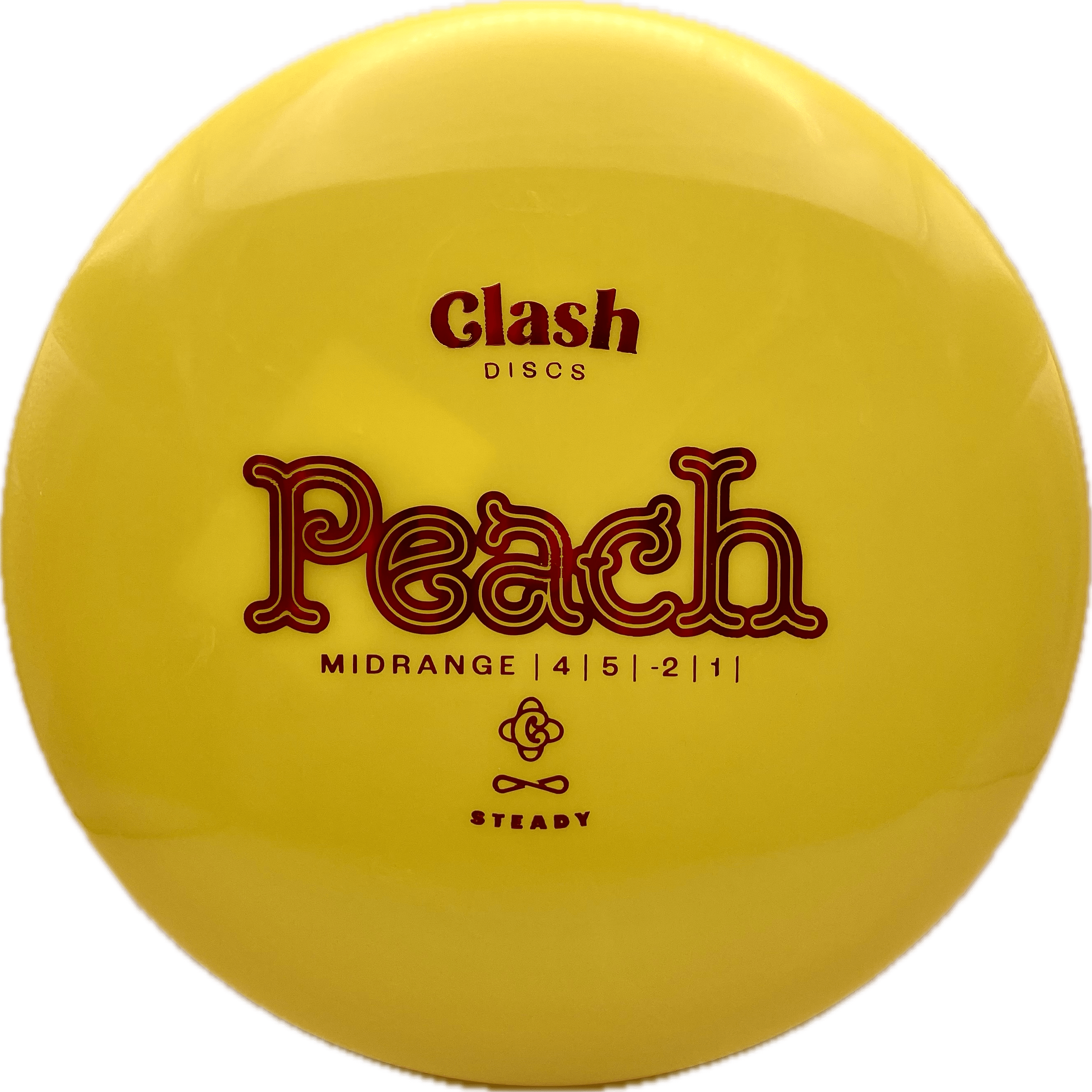Clash Disc Clash Peach, Steady, 175-176, Yellow, Red Metallic