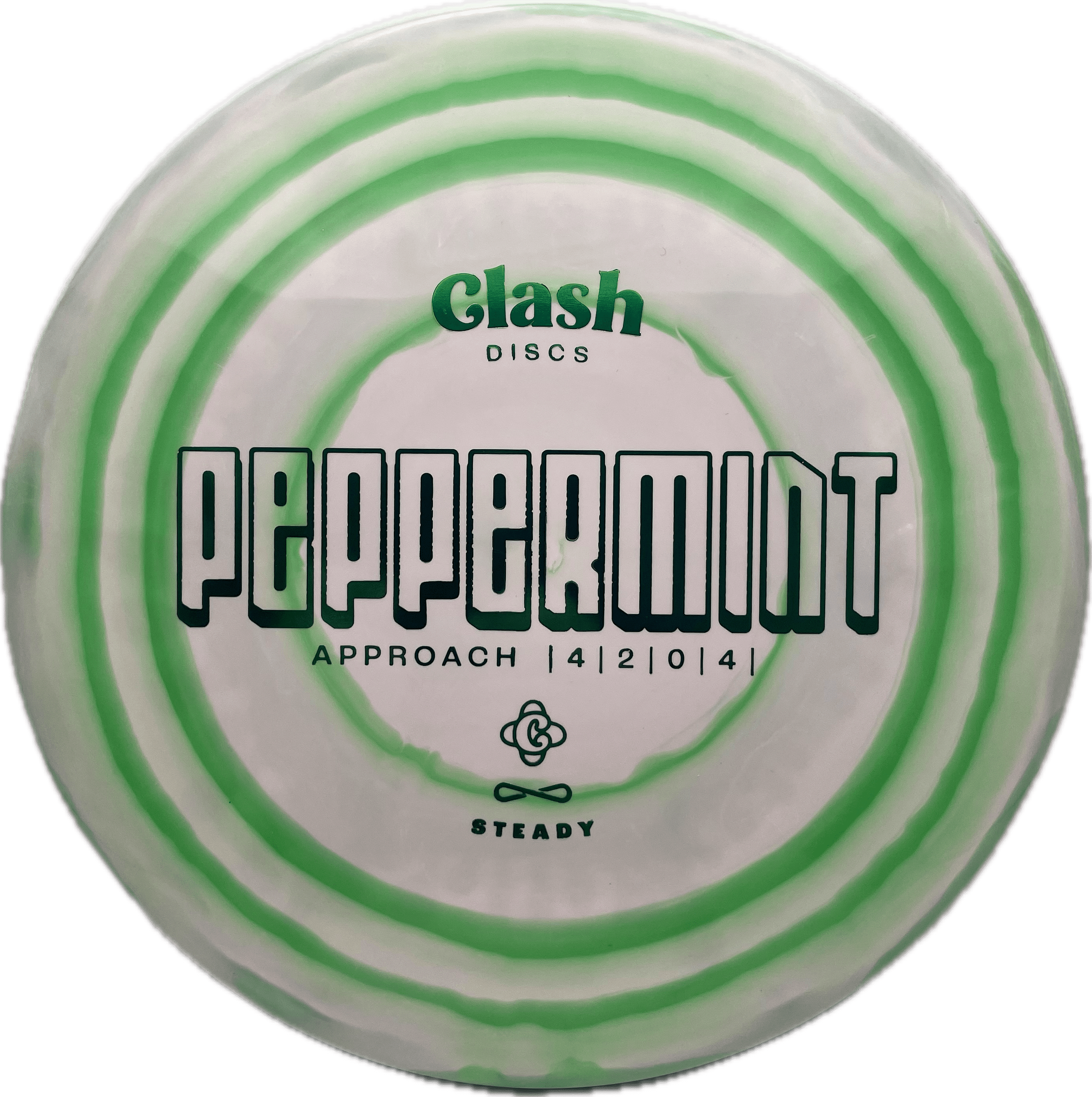 Clash Disc Clash Peppermint, Ring Steady, 173-174, Green/White Rings, Metallic