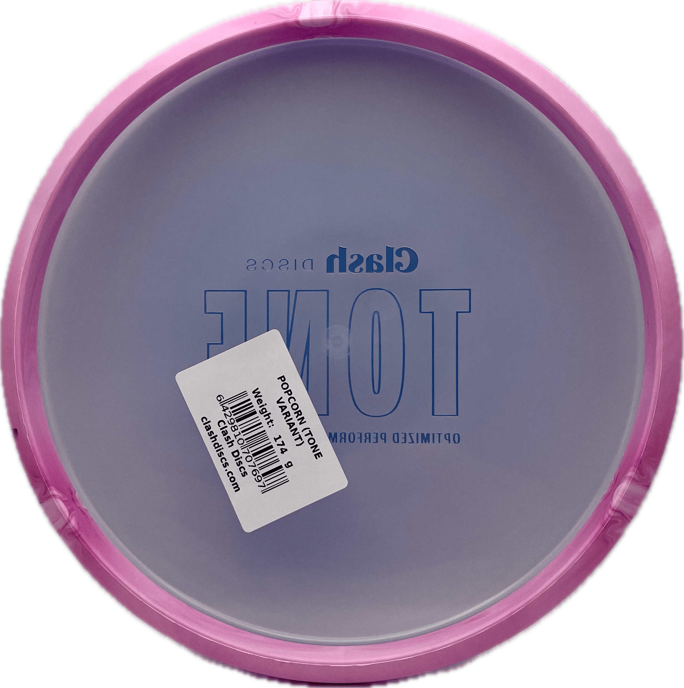 Clash Disc Clash Popcorn, TONE, 174, Clear Blueish-Pink, Pink Bottom Rim