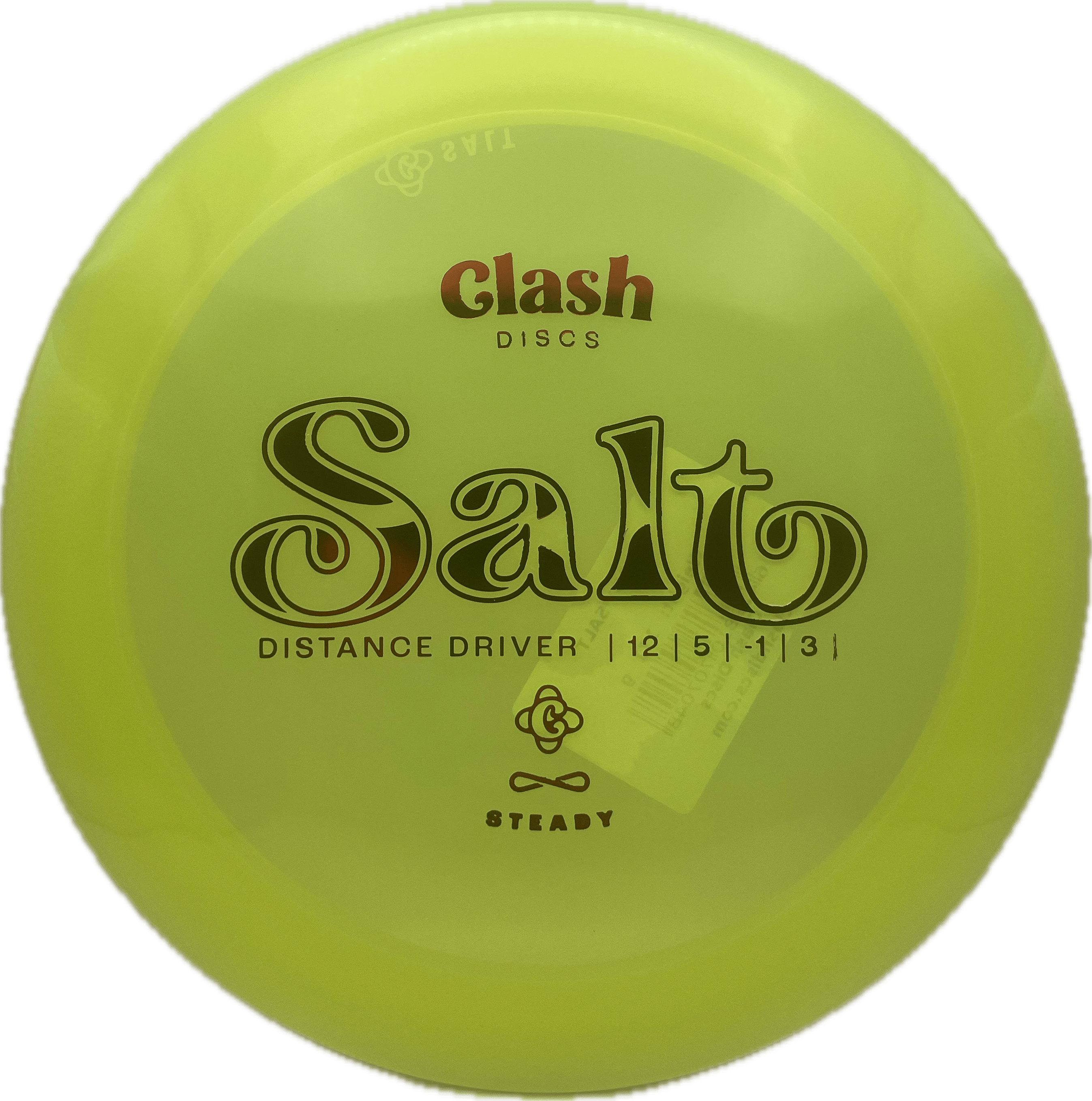 Clash Disc Clash Salt, Steady, 170-172, Dayglow Yellow, Red Metallic