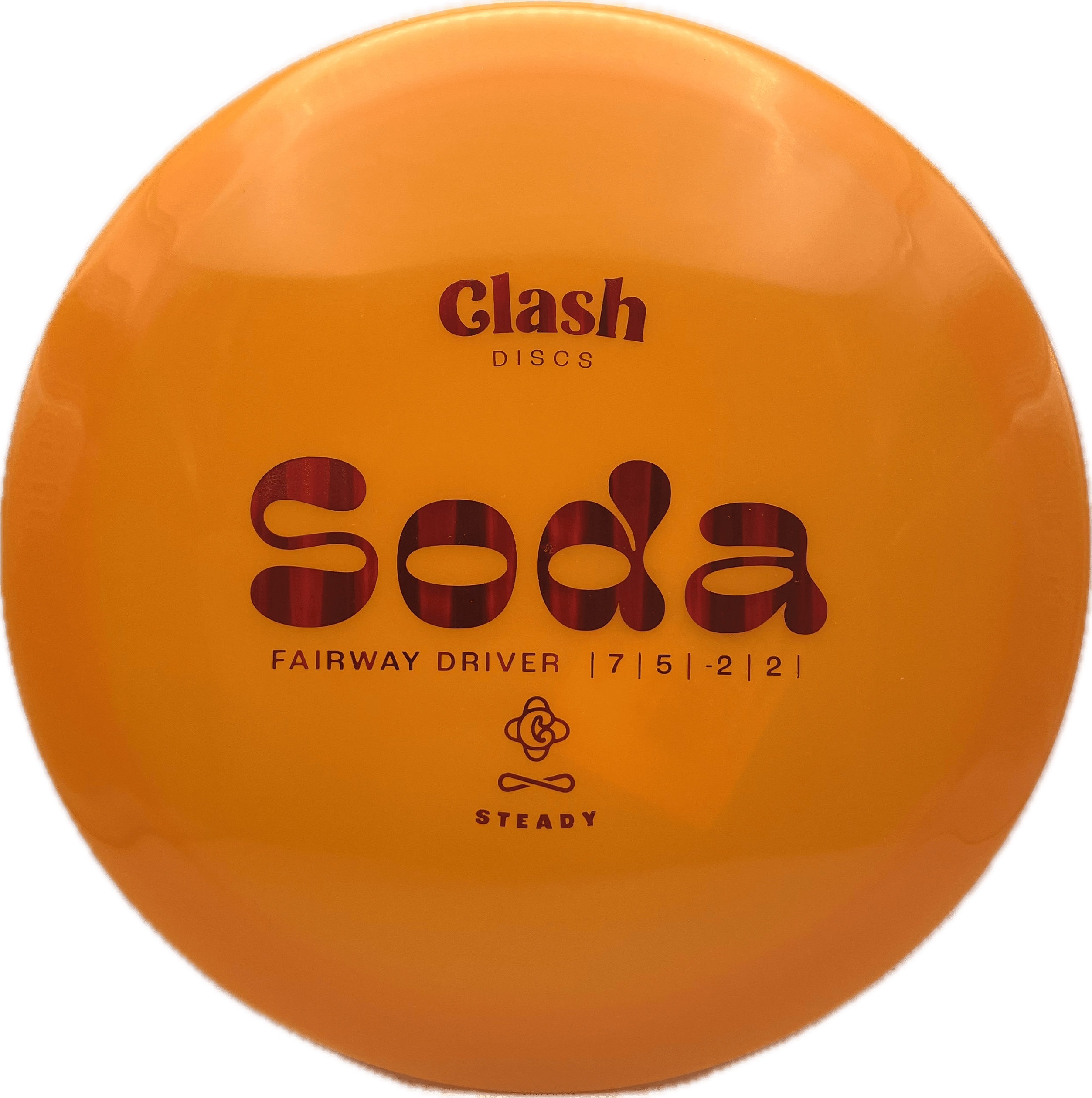 Clash Disc Clash Soda, Steady, 174, Orange, Red Metallic