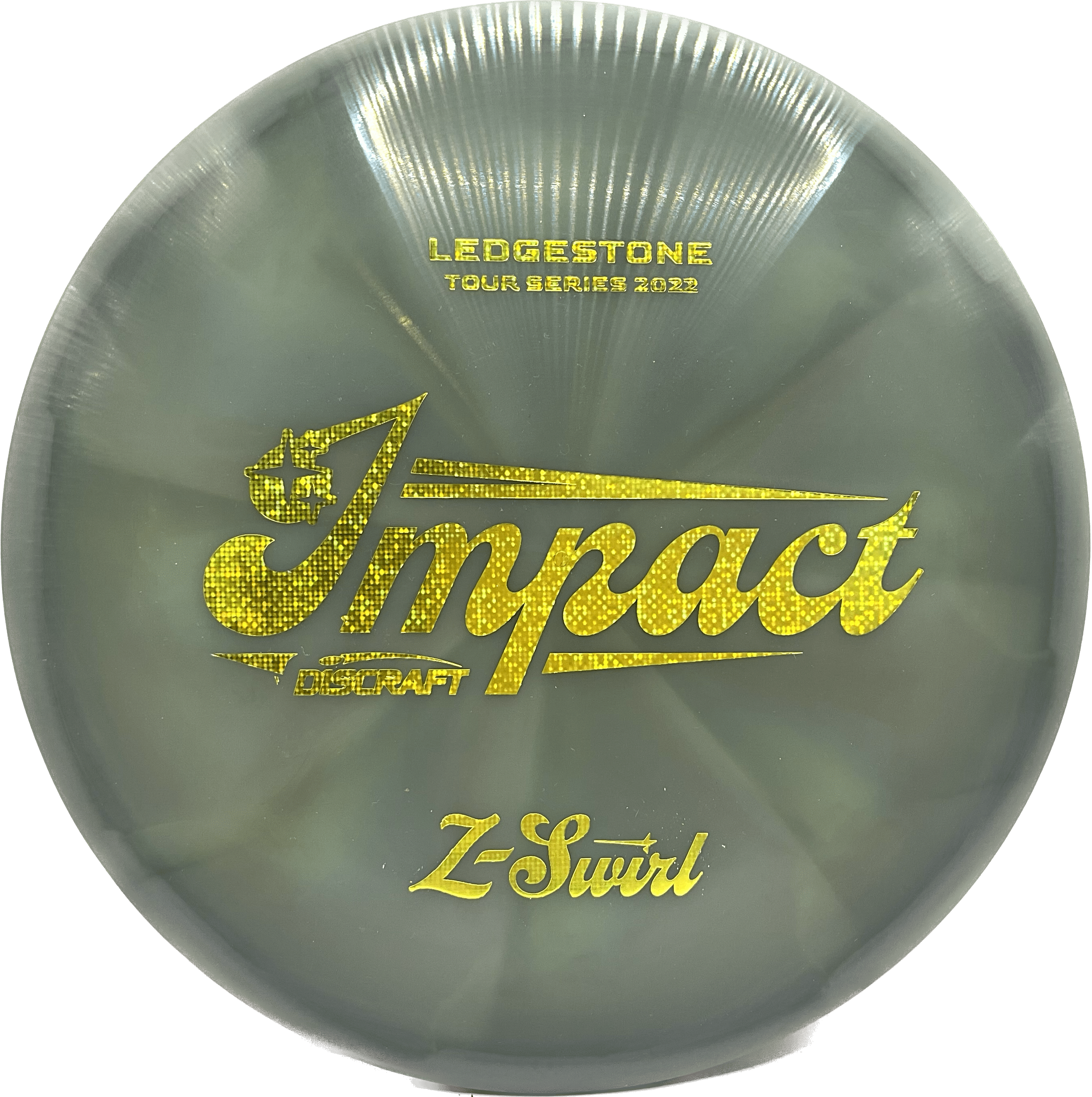 Discraft Disc Discraft Impact, Z-Swirl, 177+, Grey/Green Swirl, Gold Champagne
