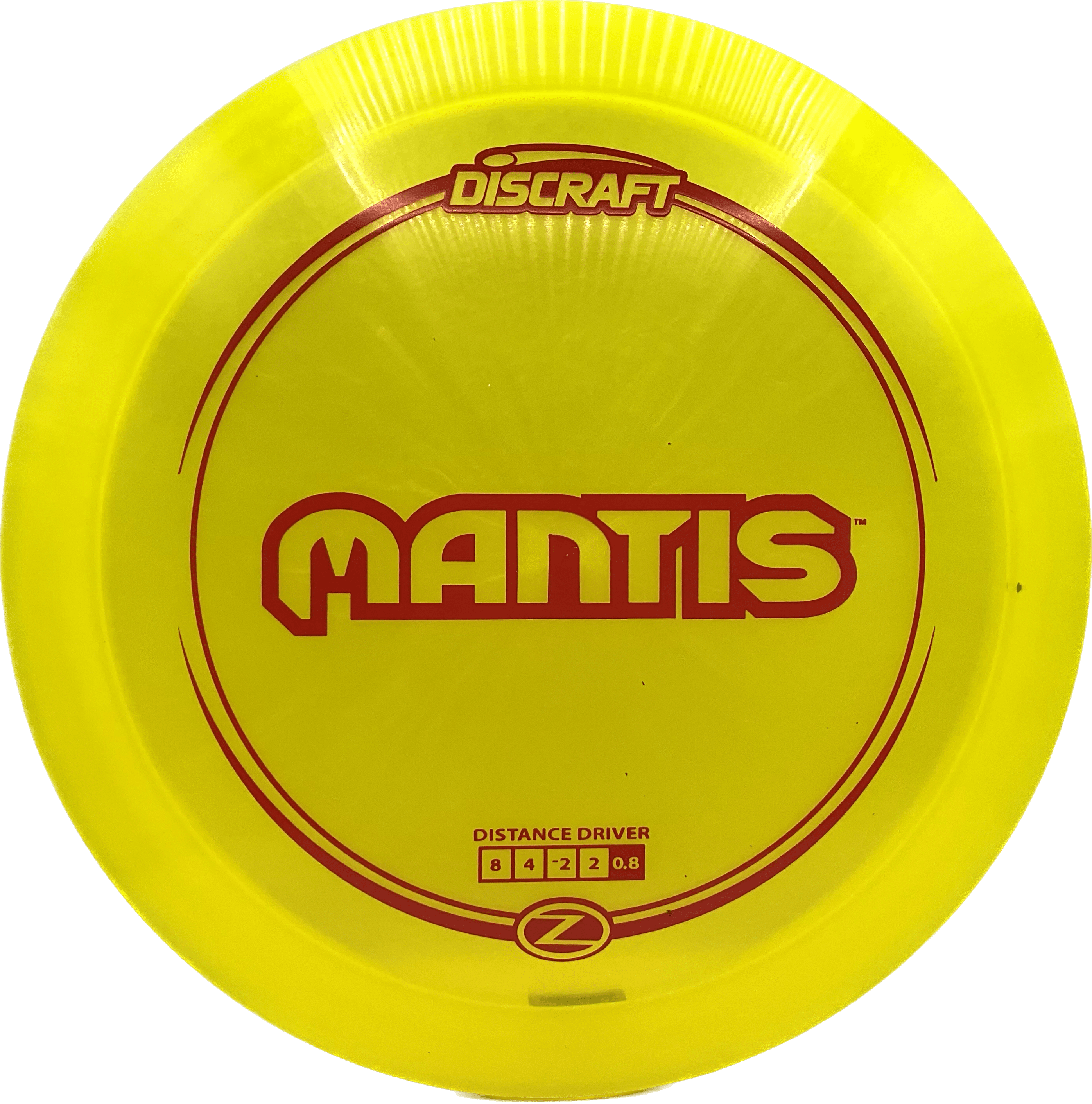 Discraft Disc Discraft Mantis, Z, 175-176, Lemon Drop Yellow, Red Matte