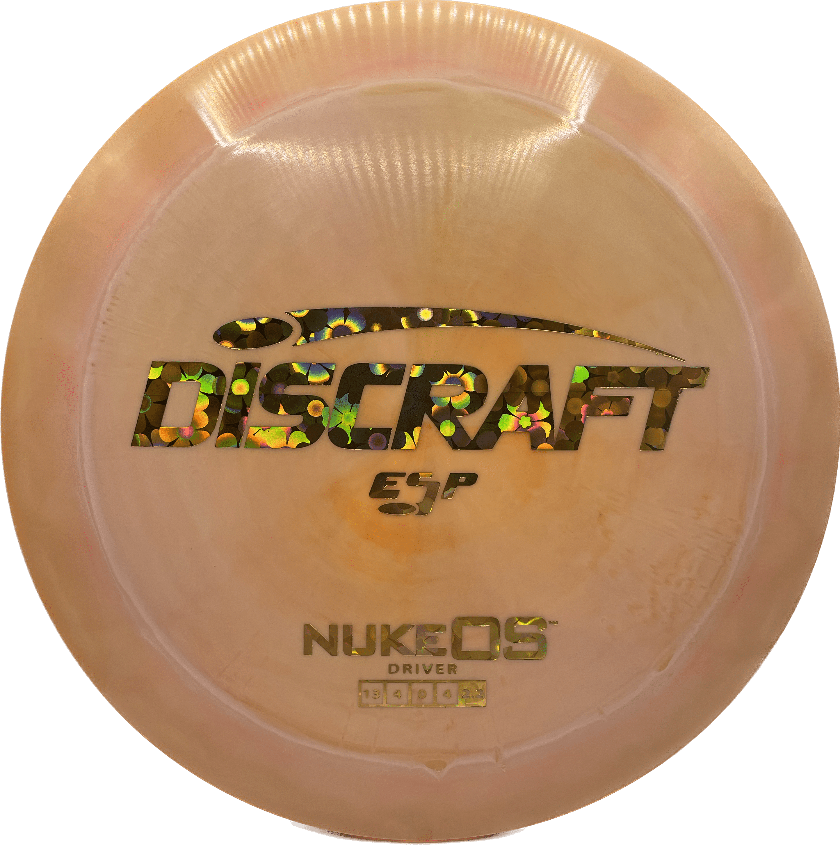 Discraft Disc Discraft Nuke OS, ESP, 170-172, Peach, Gold Flowers