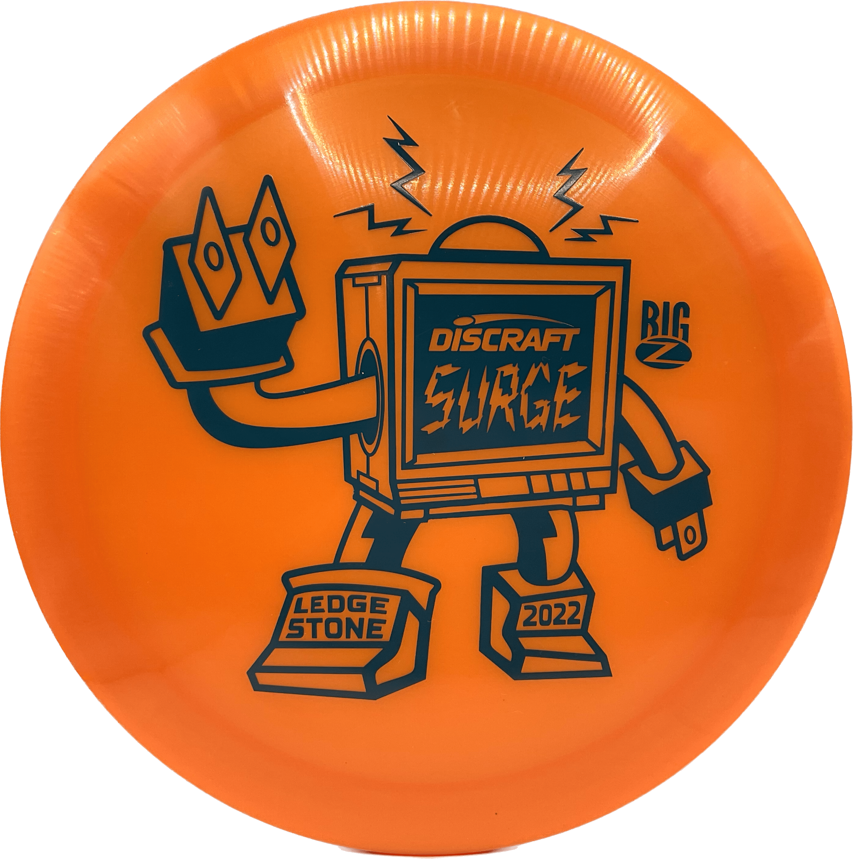 Discraft Disc Discraft Surge, Big Z, 173-174, Bright Orange, Blue Matte