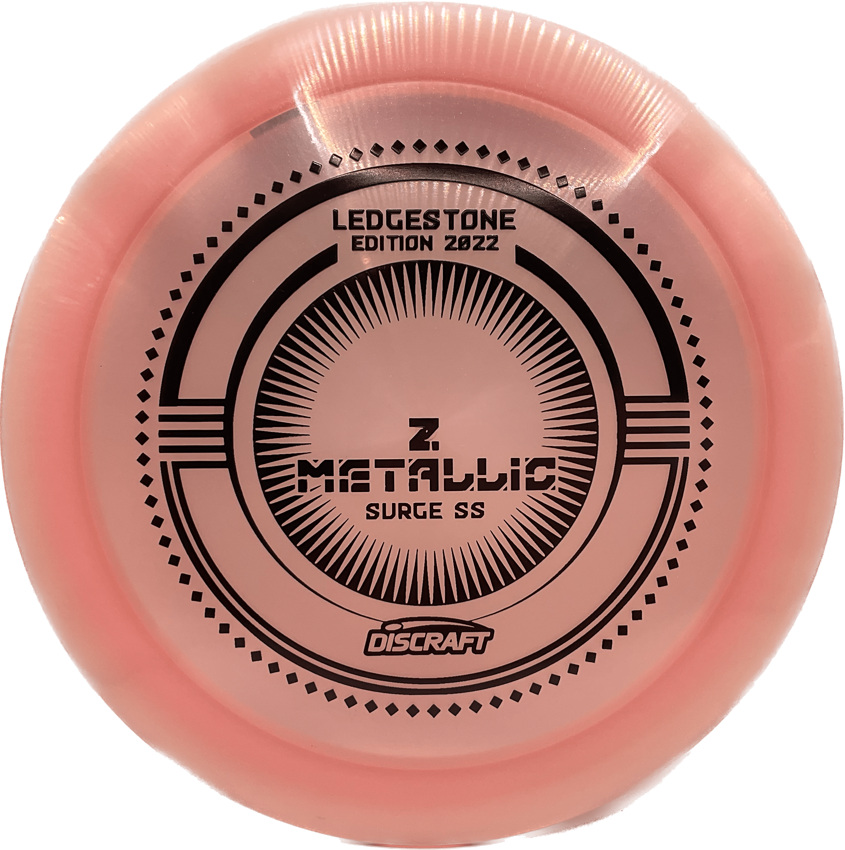 Discraft Disc Discraft Surge, Z Metallic, 173-174, Light Pink, Black Matte
