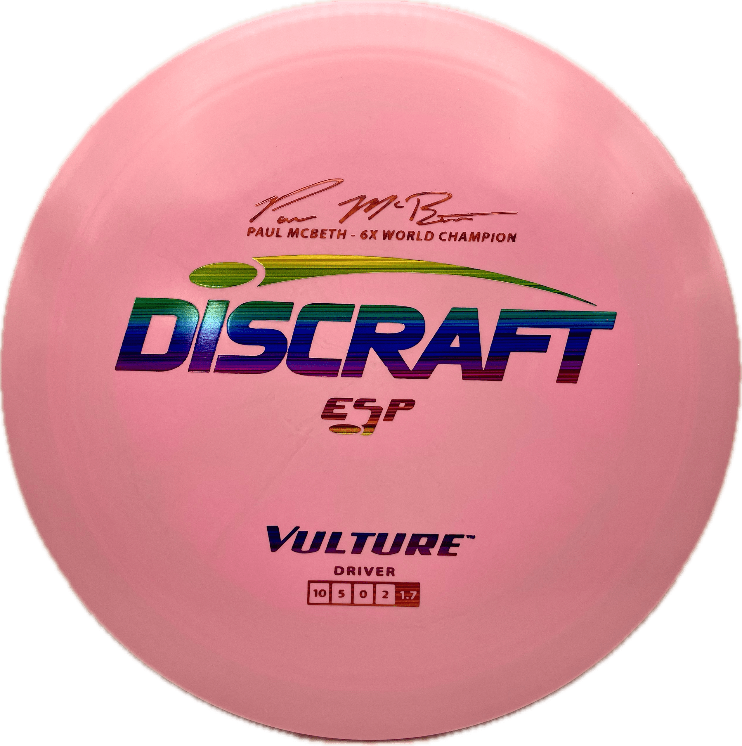 Discraft Disc Discraft Vulture, ESP, 173-174, Pink, Rainbow Lasers