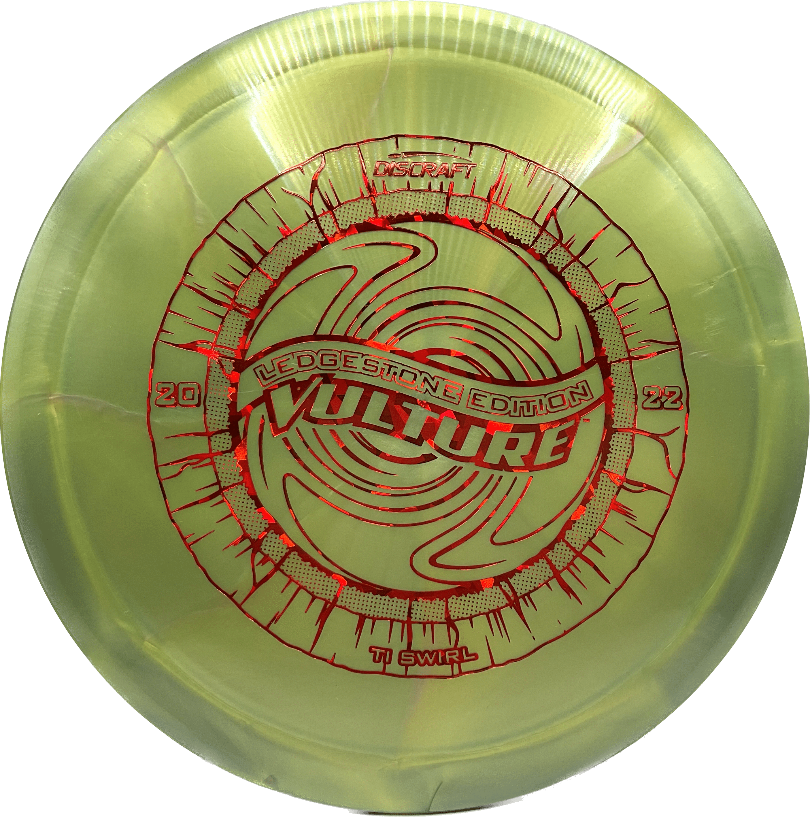 Discraft Disc Discraft Vulture, Ti Swirl, 175-176, Green Swirl, Red Shatter