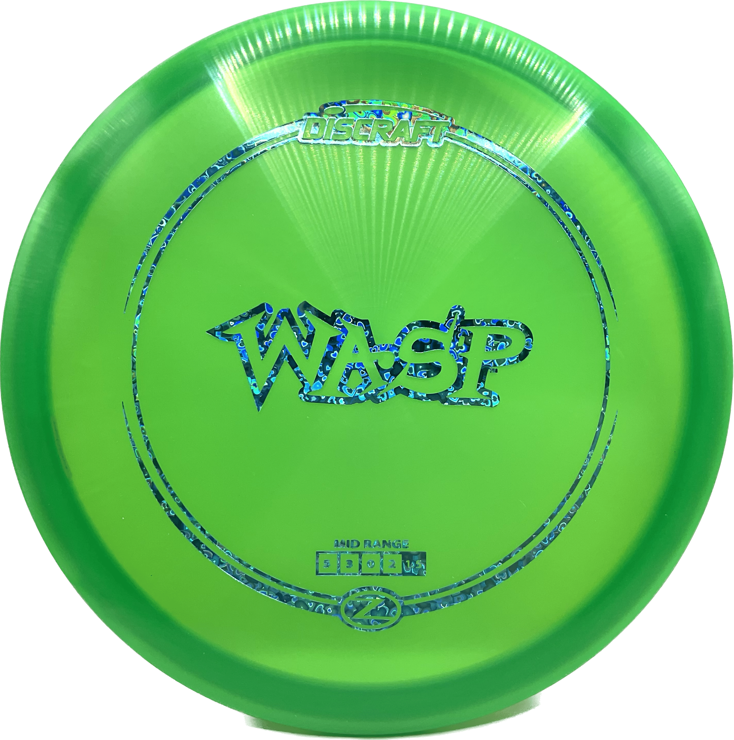 Discraft Disc Discraft Wasp, Z, 177+, Emerald Green, Blue Hearts