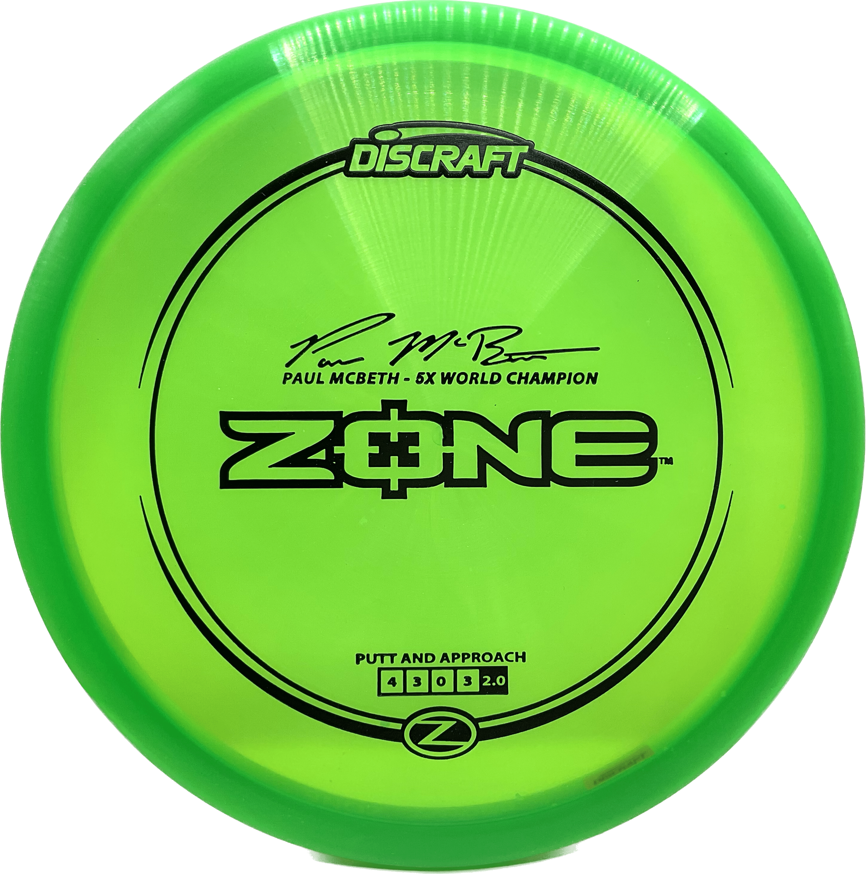 Discraft Disc Discraft Zone, Z, 173-174, Green, Black Matte