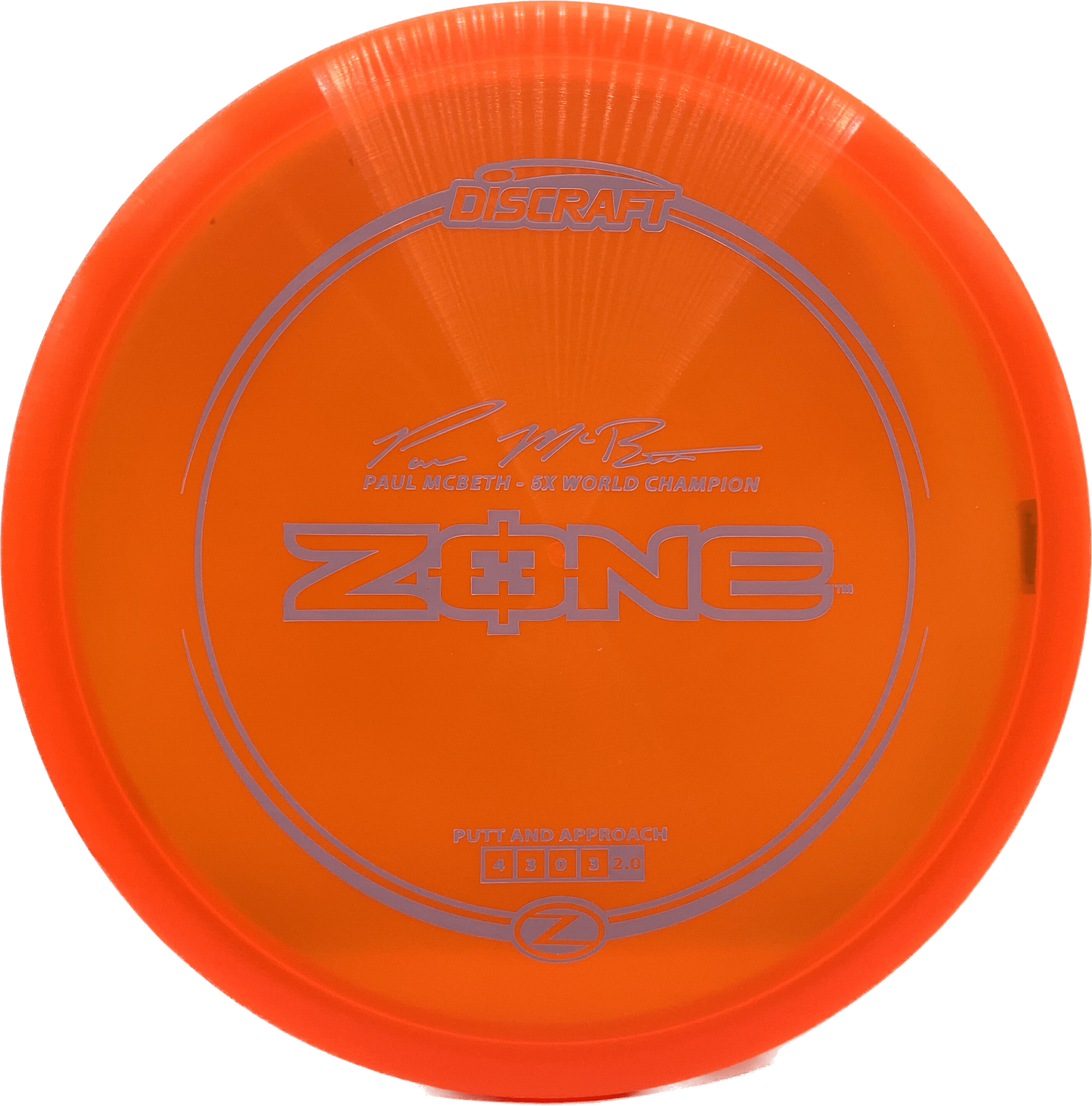 Discraft Disc Discraft Zone, Z, 173-174, Orange, Silver Matte