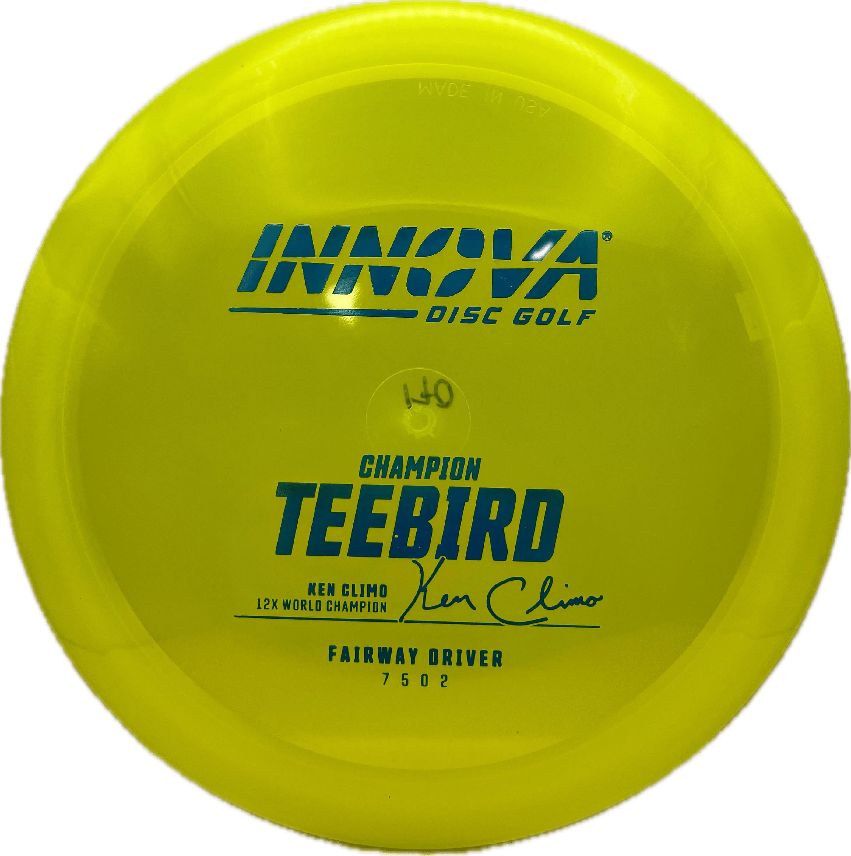 Innova Disc Innova Teebird, Champion, 170, Dayglow Yellow, Blue Metallic