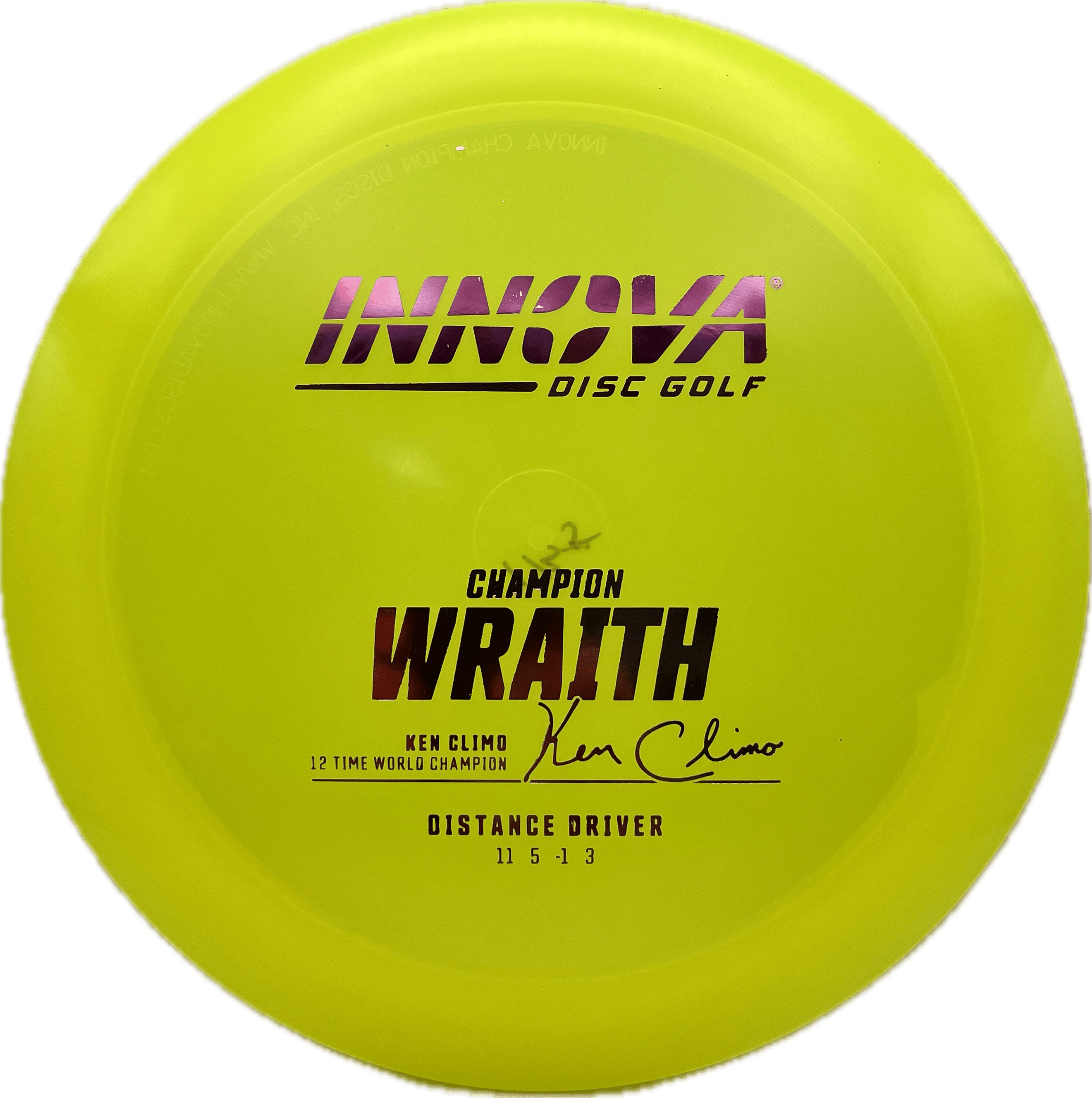 Innova Disc Innova Wraith, Champion, 173-175, Dayglow Green, Purple Metallic