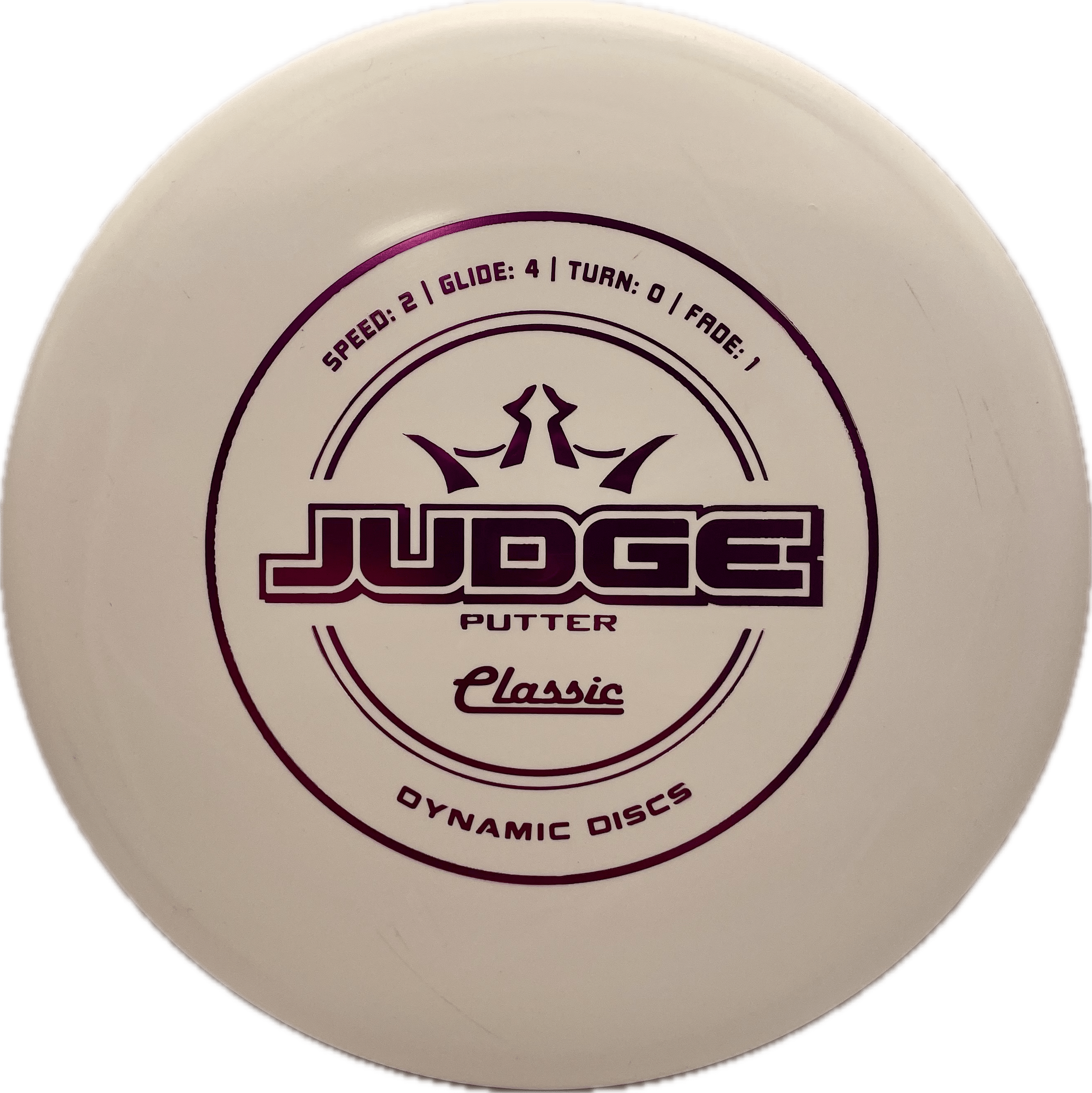 Latitude 64 Disc Dynamic Discs Judge, Classic, 174, White, Purple Metallic