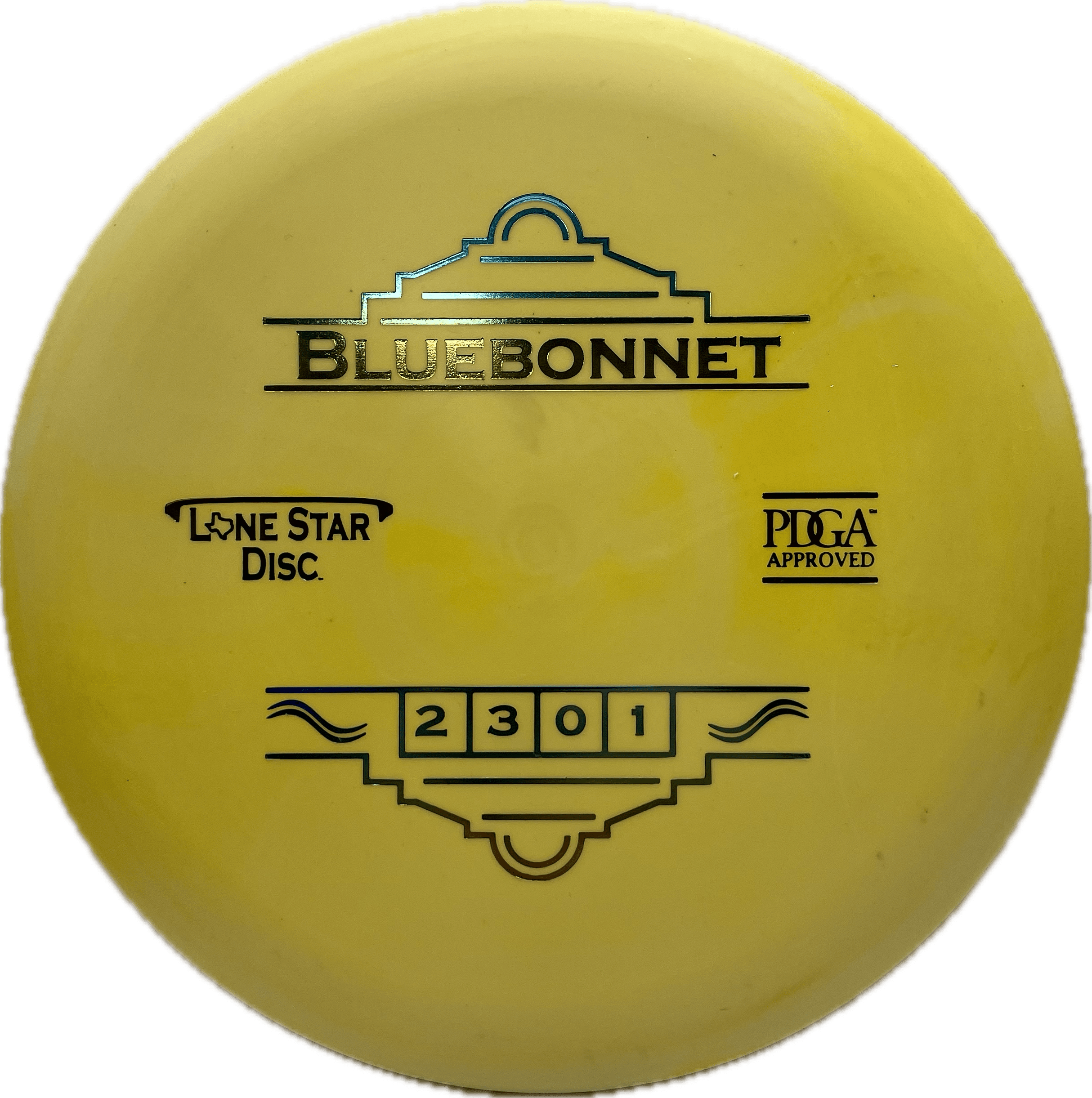 Lone Star Discs Disc Lone Star Bluebonnet, V1, 173, Light Yellow, Rainbow Metallic