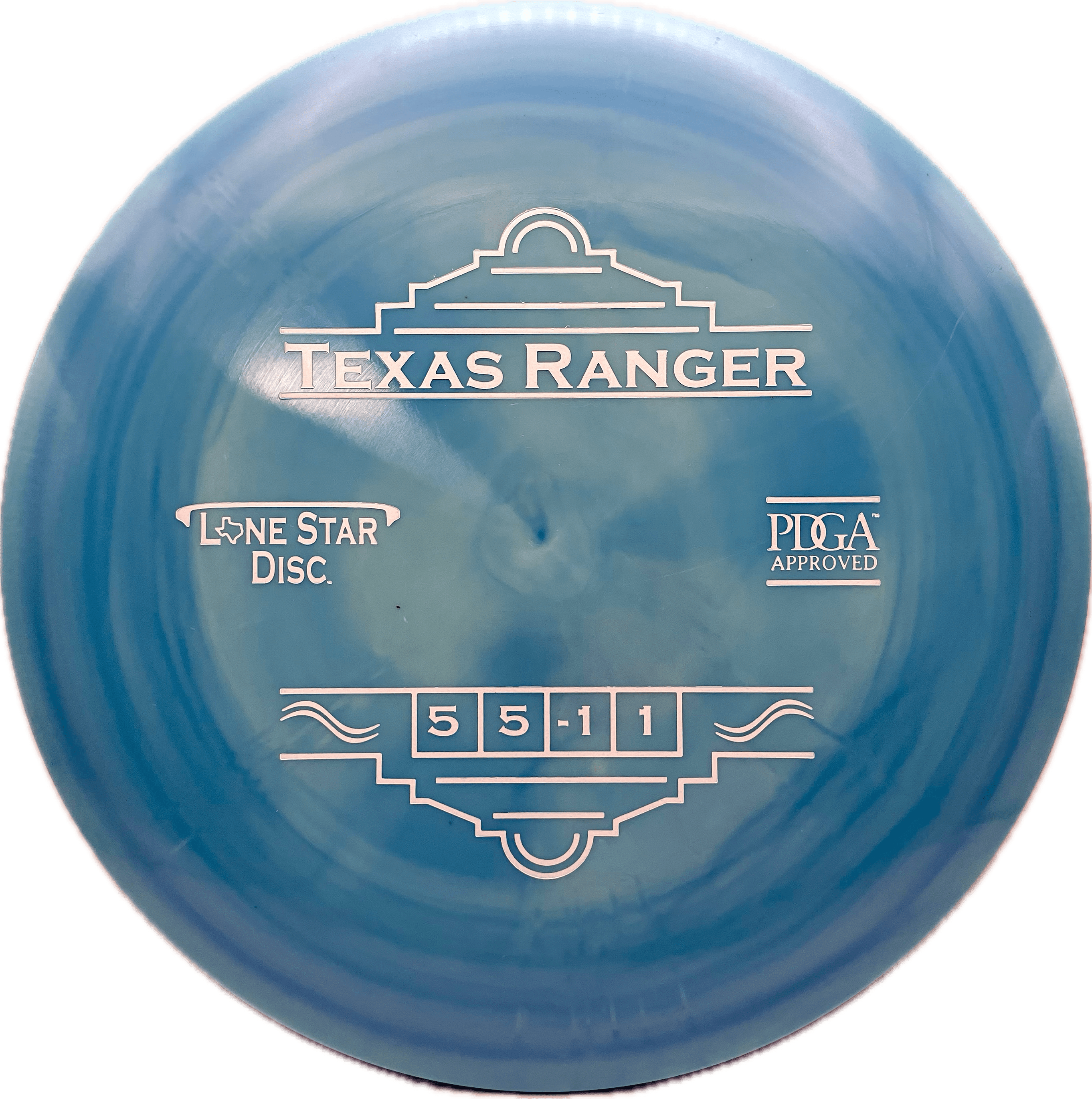 Lone Star Discs Disc Lone Star Texas Ranger, Alpha, 174, Light Blue, White Matte