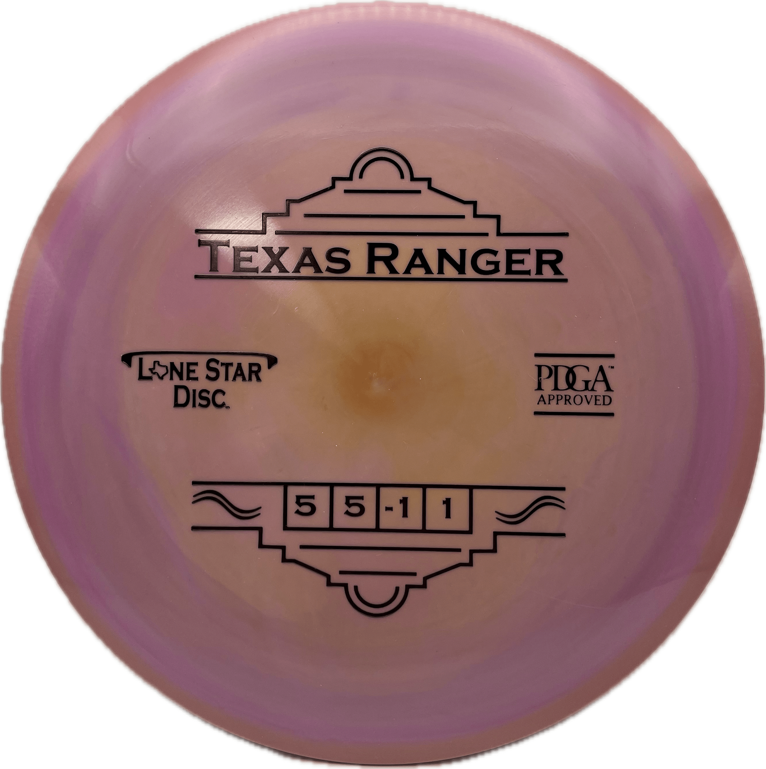 Lone Star Discs Disc Lone Star Texas Ranger, Alpha, 174, Orange-Purple Fade, Black Matte