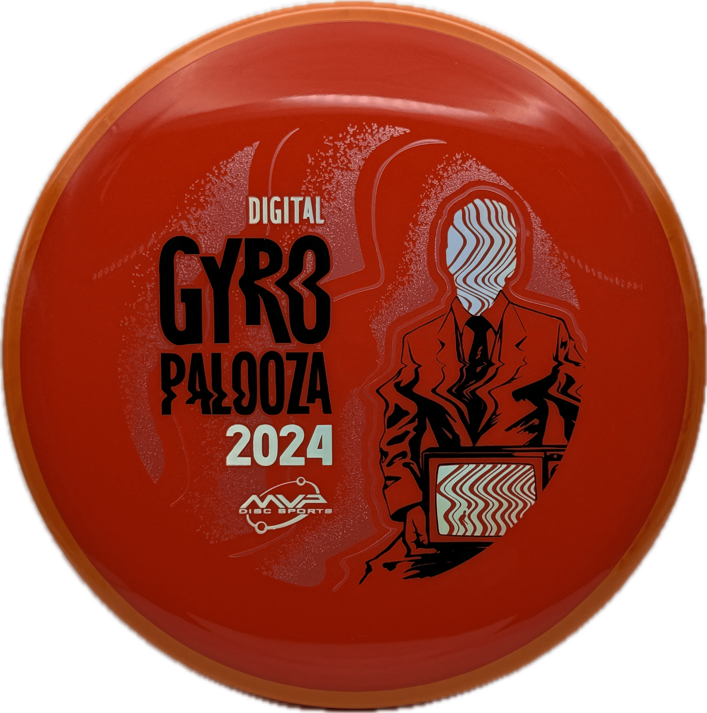Overthrow Disc Golf Disc Axiom Balance (Prototype), Neutron, 175, Red, Dark Orange Swirl Rim