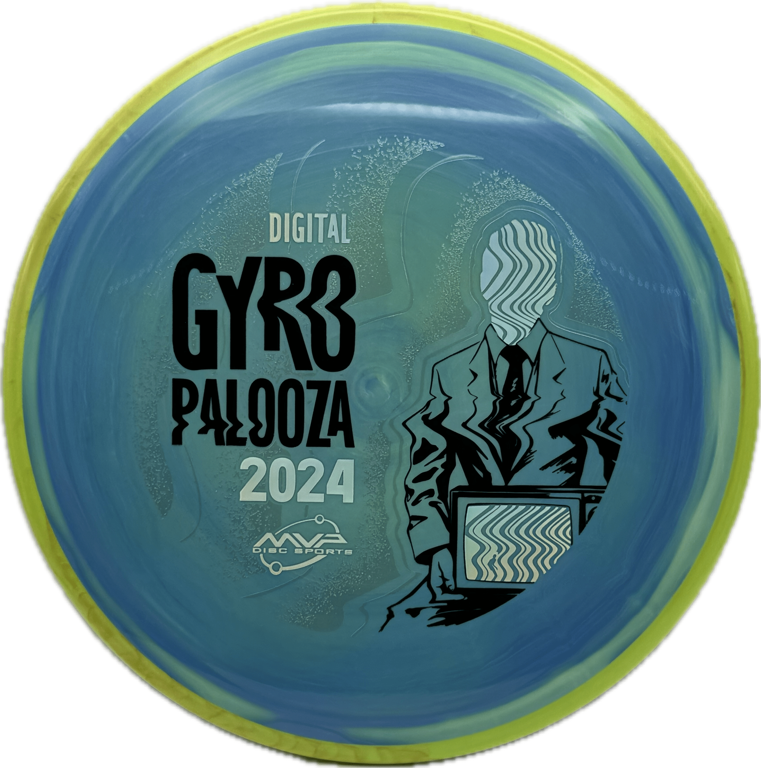 Overthrow Disc Golf Disc Axiom Balance (Prototype), Neutron, 176, Blue/Green Swirl, Green/Orange Swirl Rim