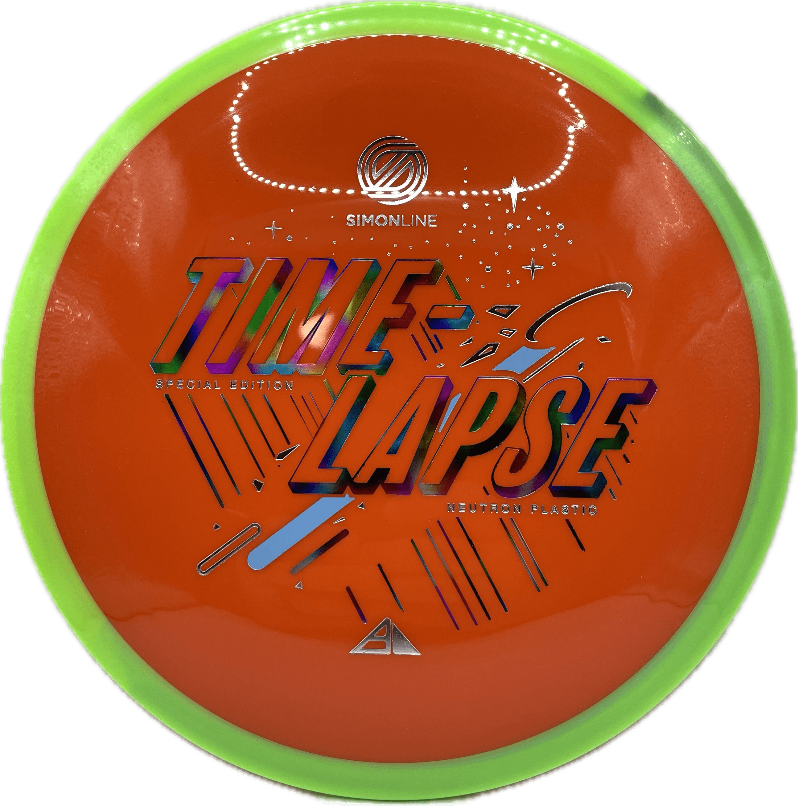 Overthrow Disc Golf Disc Axiom Simon Line Time-Lapse, Neutron, 170-175, Orange, Special Edition