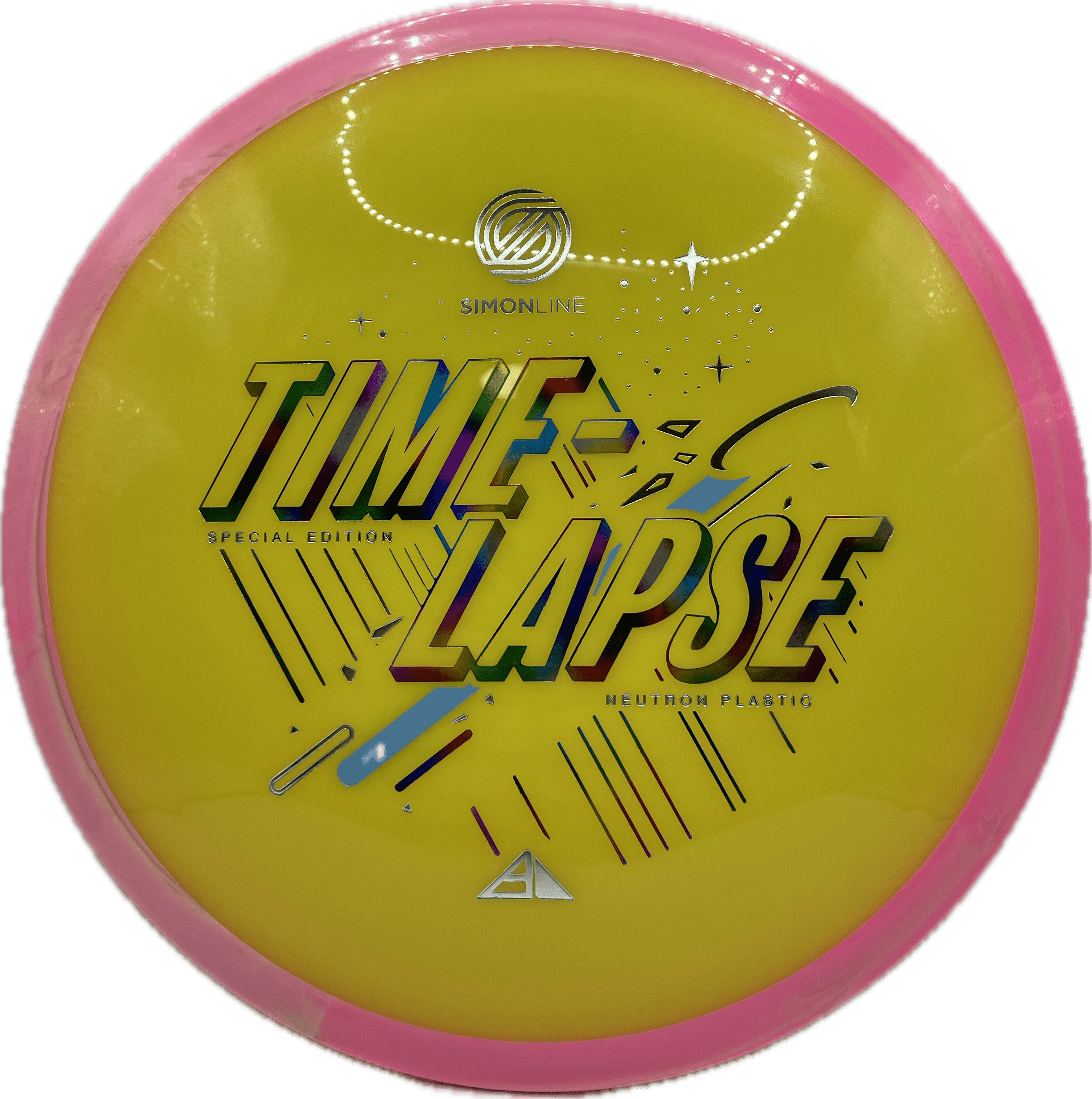 Overthrow Disc Golf Disc Axiom Simon Line Time-Lapse, Neutron, 170-175, Yellow, Special Edition