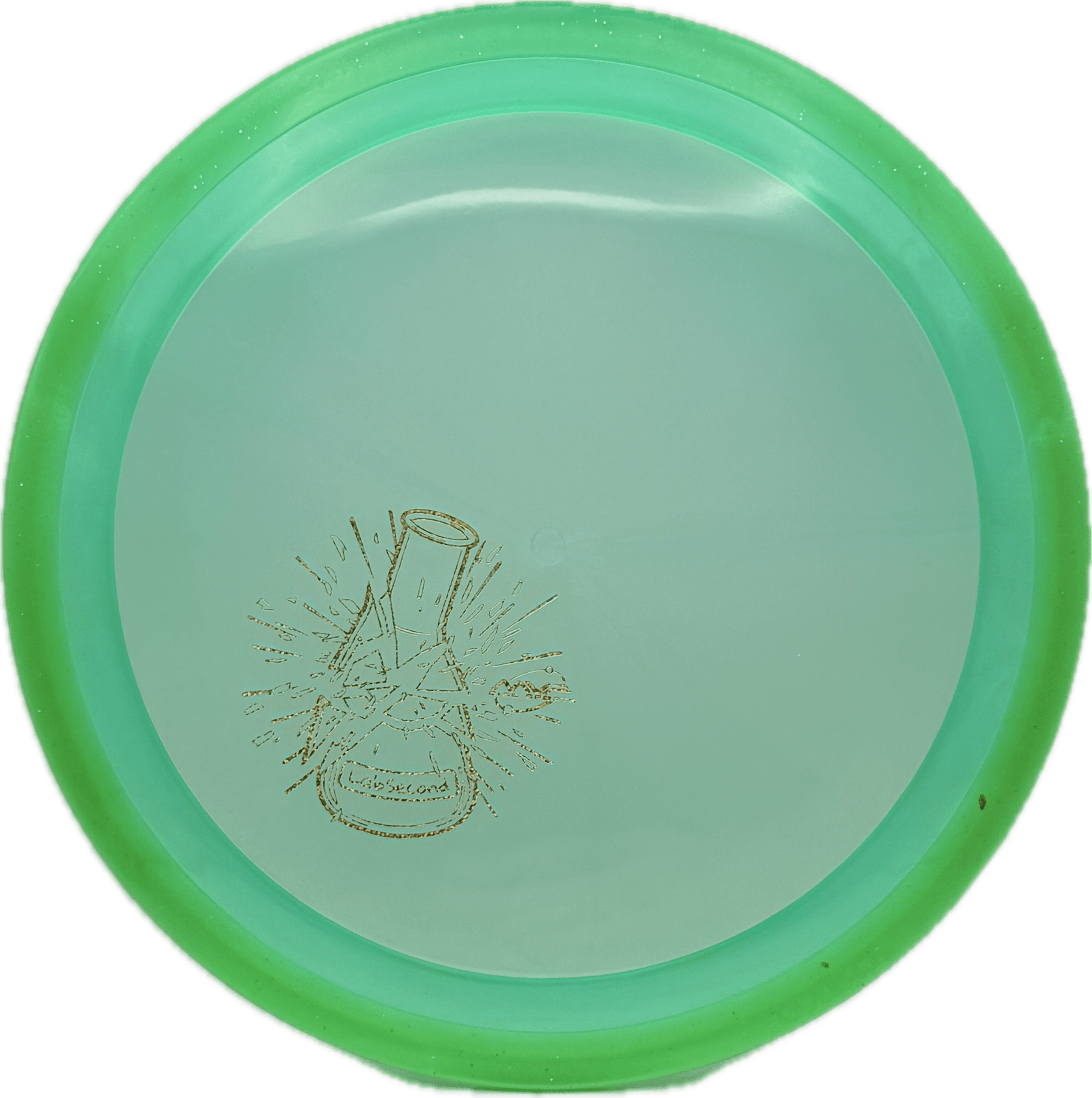 Overthrow Disc Golf Disc Axiom Vanish, Prism Proton Soft, 161, Aqua Blue, Green Rim, Lab Second