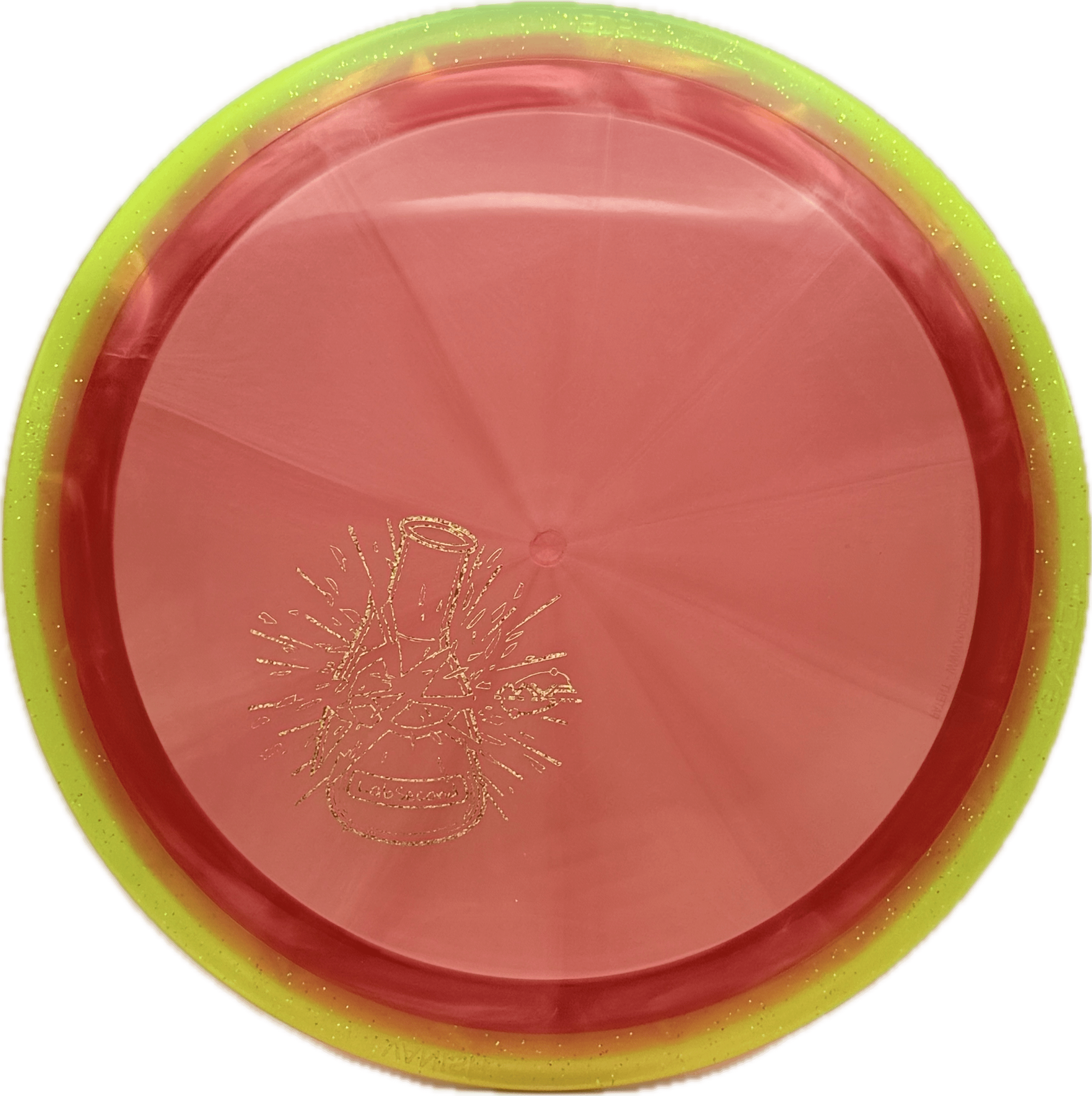 Overthrow Disc Golf Disc Axiom Vanish, Prism Proton Soft, 161, Red, Green Rim, Lab Second
