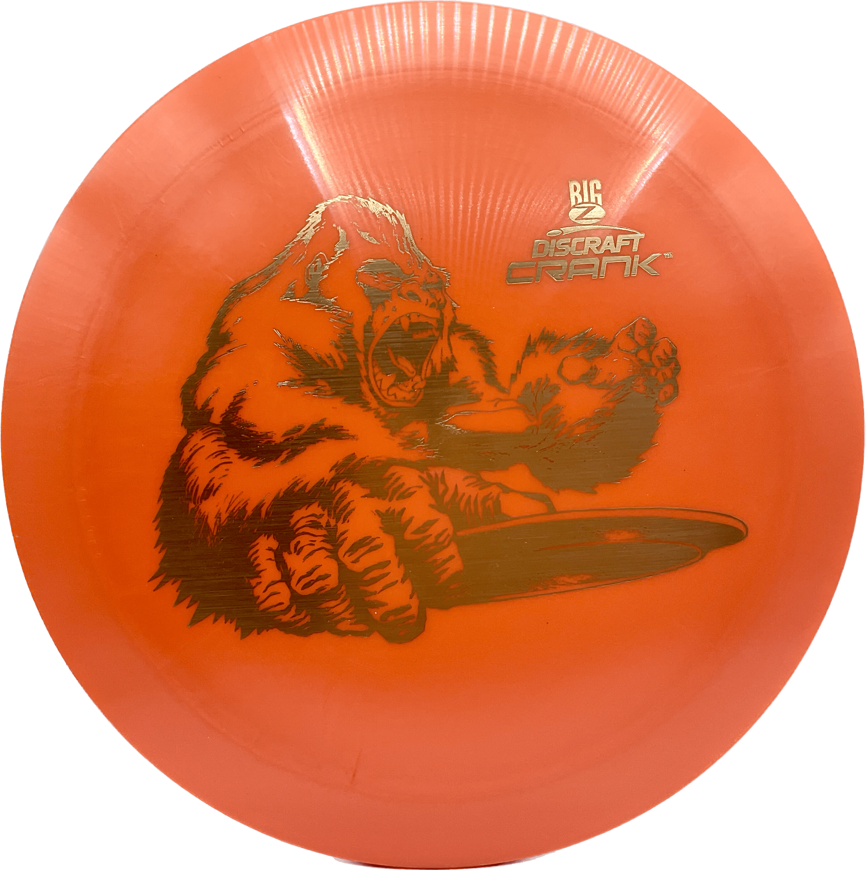 Overthrow Disc Golf Disc Big Z - 170-172 - Orange - Brushed Gold