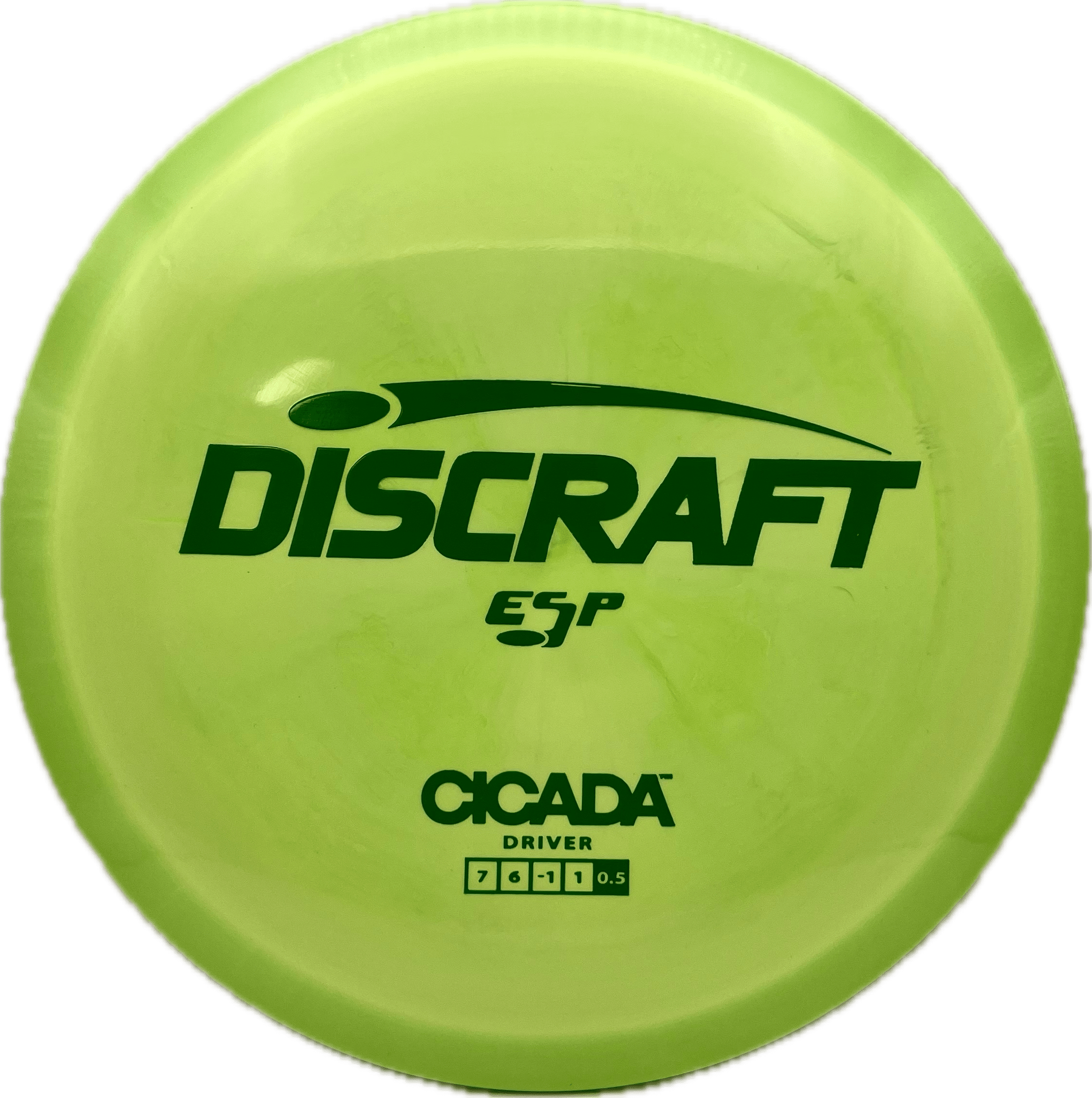 Overthrow Disc Golf Disc Discraft Cicada, ESP, 173-174, Bright Green, Green Matte