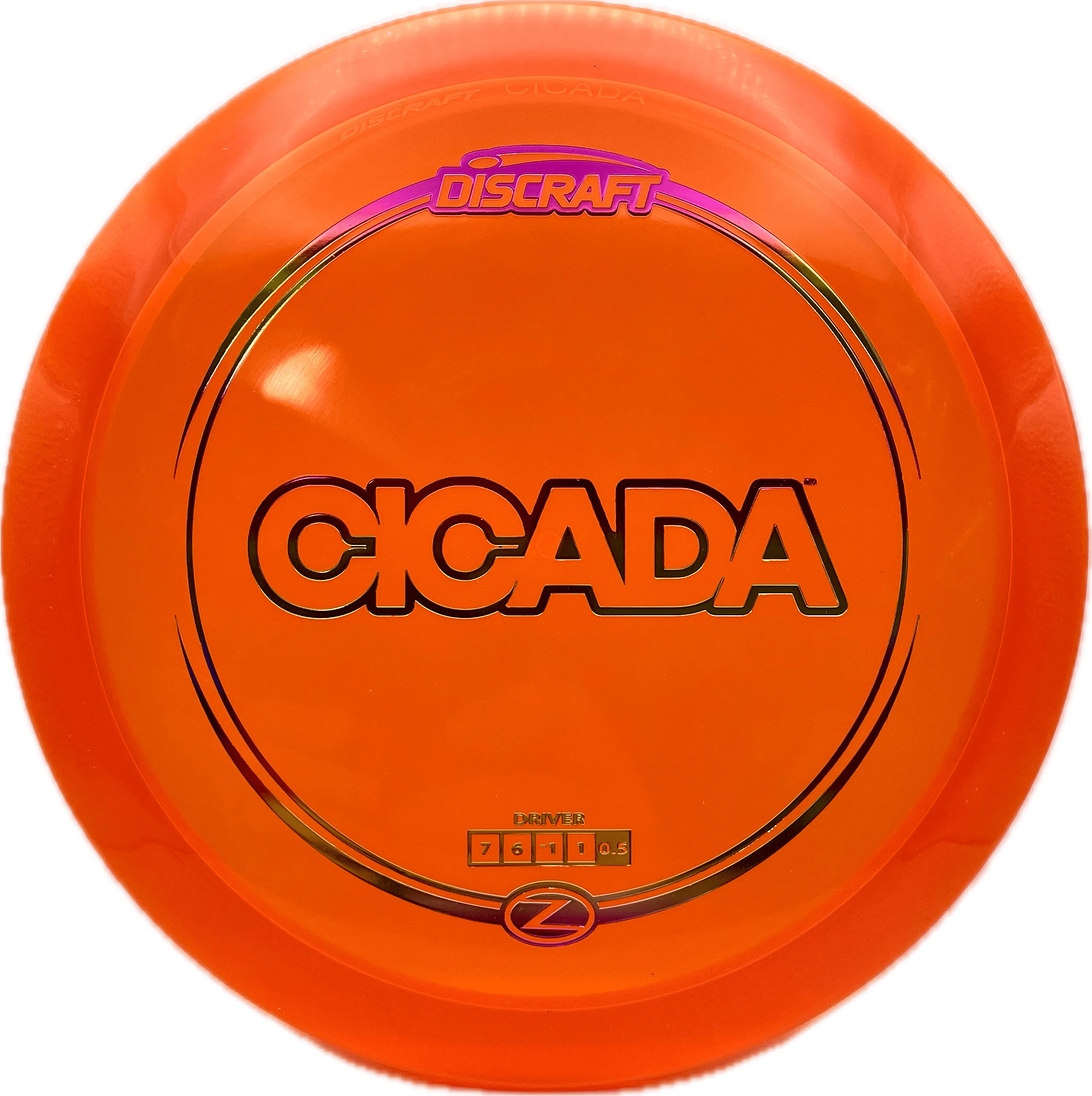 Overthrow Disc Golf Disc Discraft Cicada, Z, 167-169, Orange, Summer Sunset
