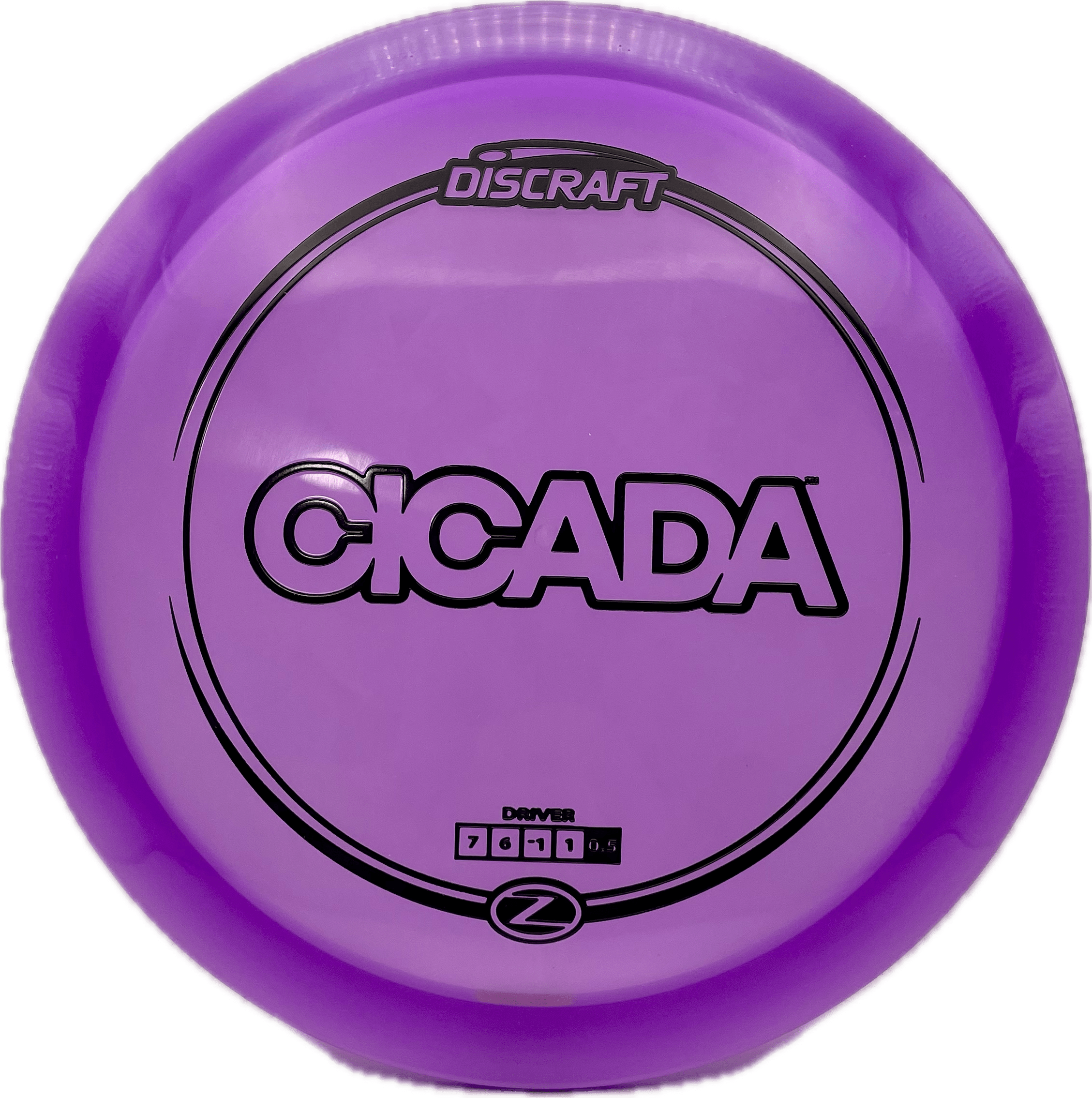 Overthrow Disc Golf Disc Discraft Cicada, Z, 175-176, Purple, Black Matte