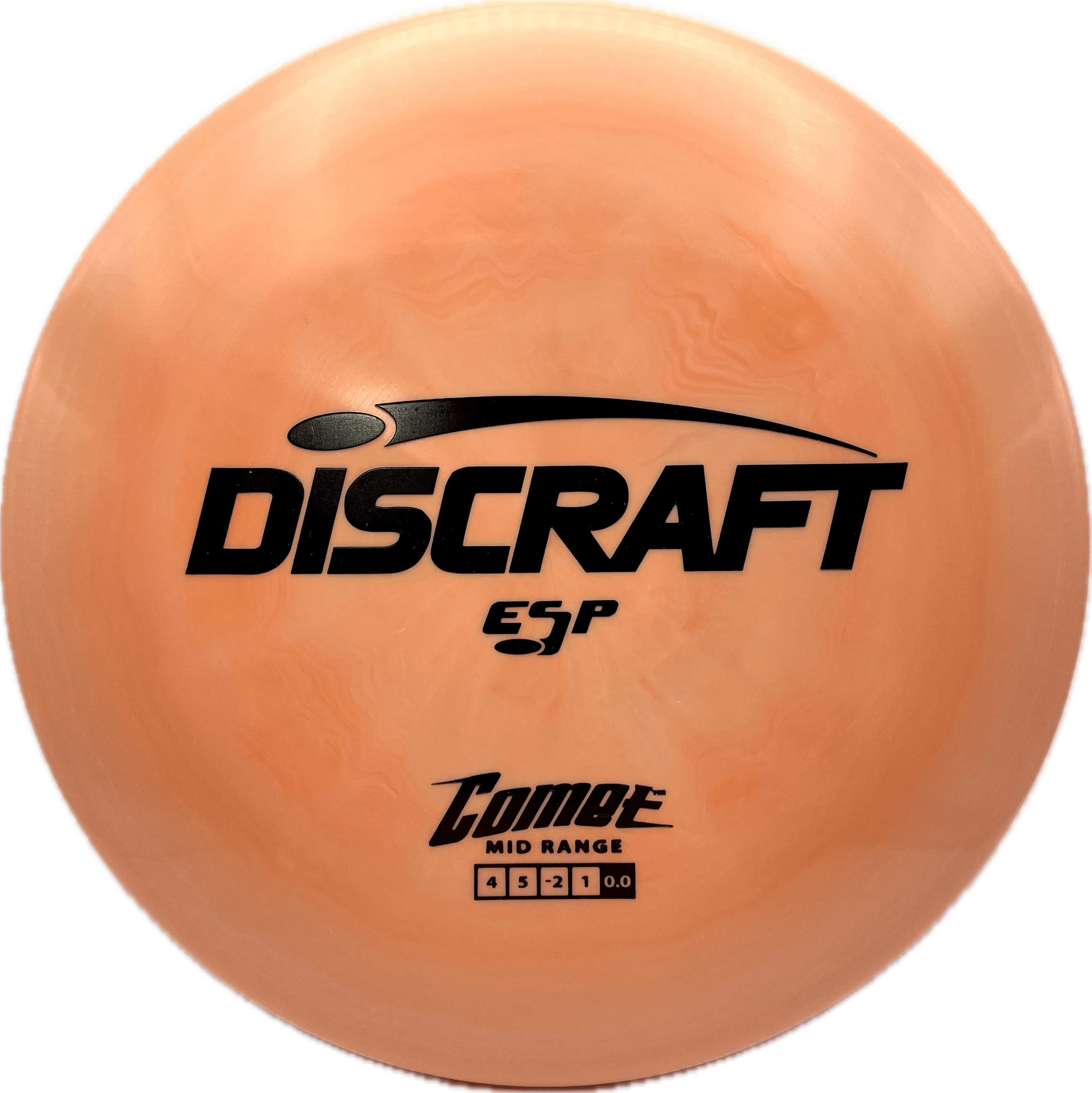 Overthrow Disc Golf Disc Discraft Comet, ESP, 175-176, Peachy Orange, Black Matte