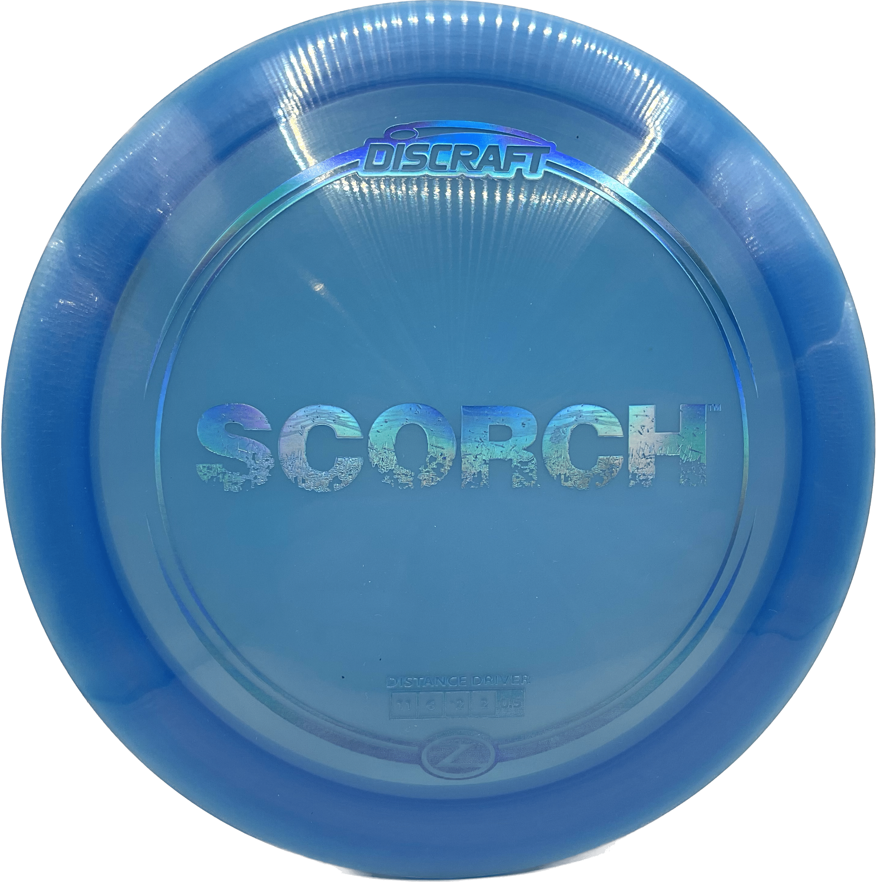 Overthrow Disc Golf Disc Discraft Scorch, ESP, 173-174, Blue, Blue Holo