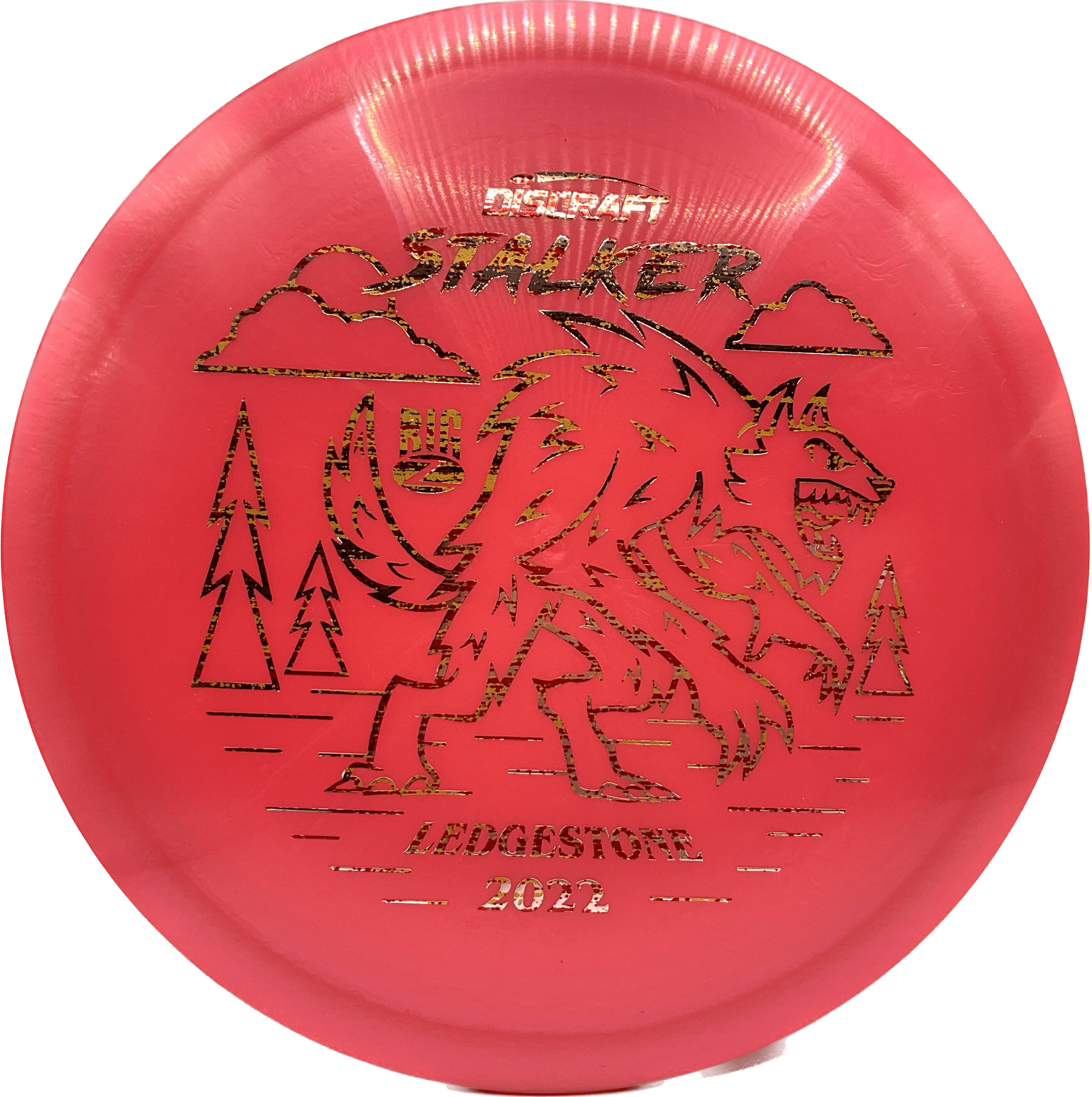 Overthrow Disc Golf Disc Discraft Stalker, Big Z, 175-176, Red, Oil Slick