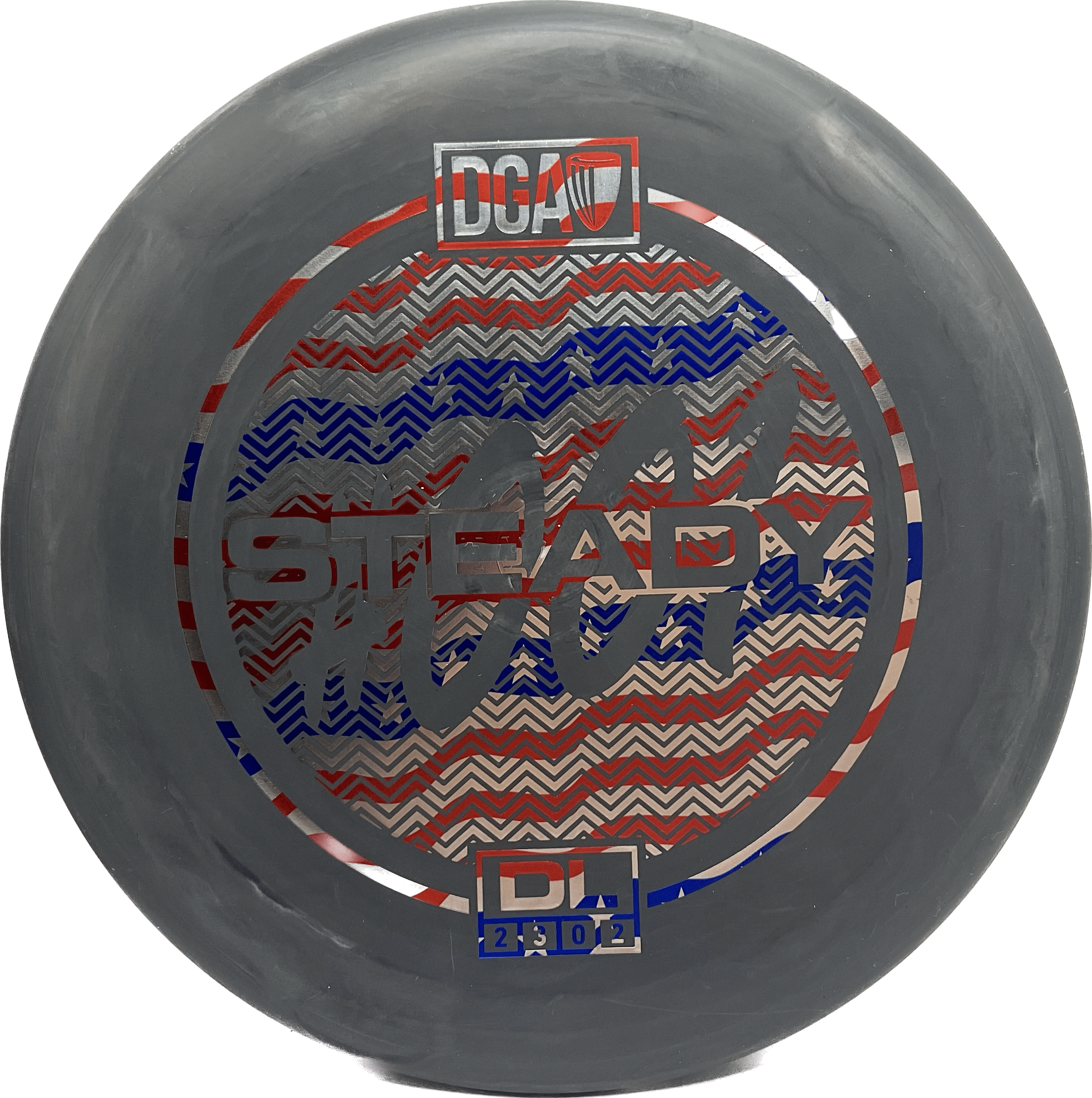 Overthrow Disc Golf Disc DL - 173-174 - Dark Grey - American Flag