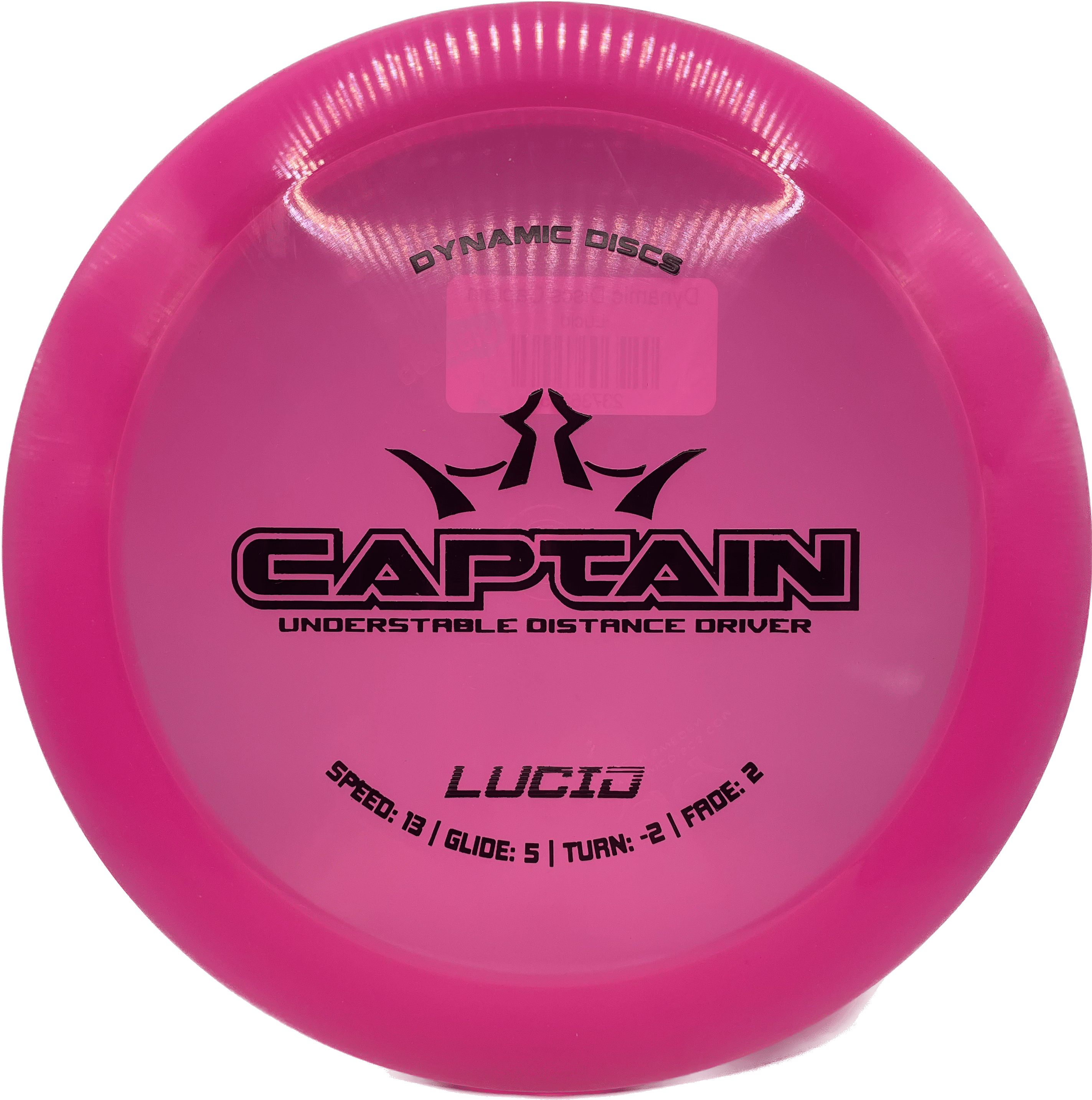 Overthrow Disc Golf Disc Dynamic Discs Captain, Lucid, 171-175, Pink, Blue Metallic