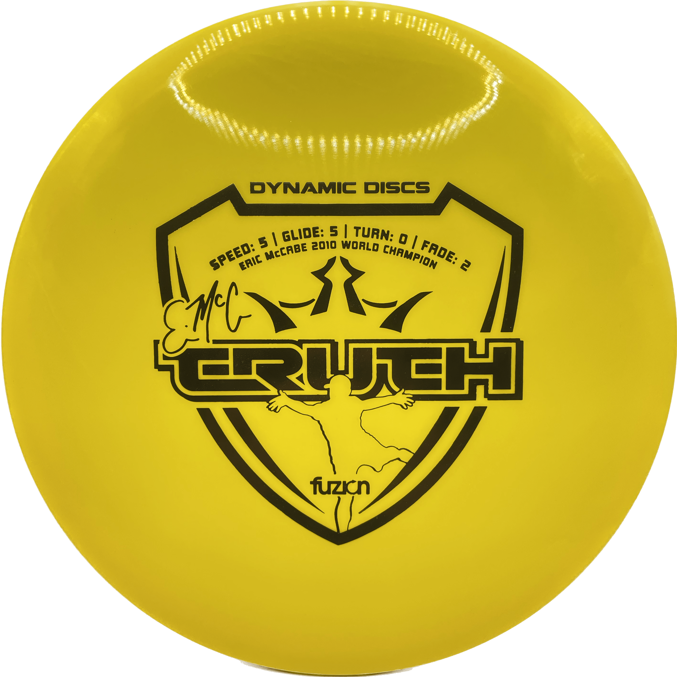 Overthrow Disc Golf Disc Dynamic Discs EMac Truth, Fuzion, 173, Yellow, Black Matte