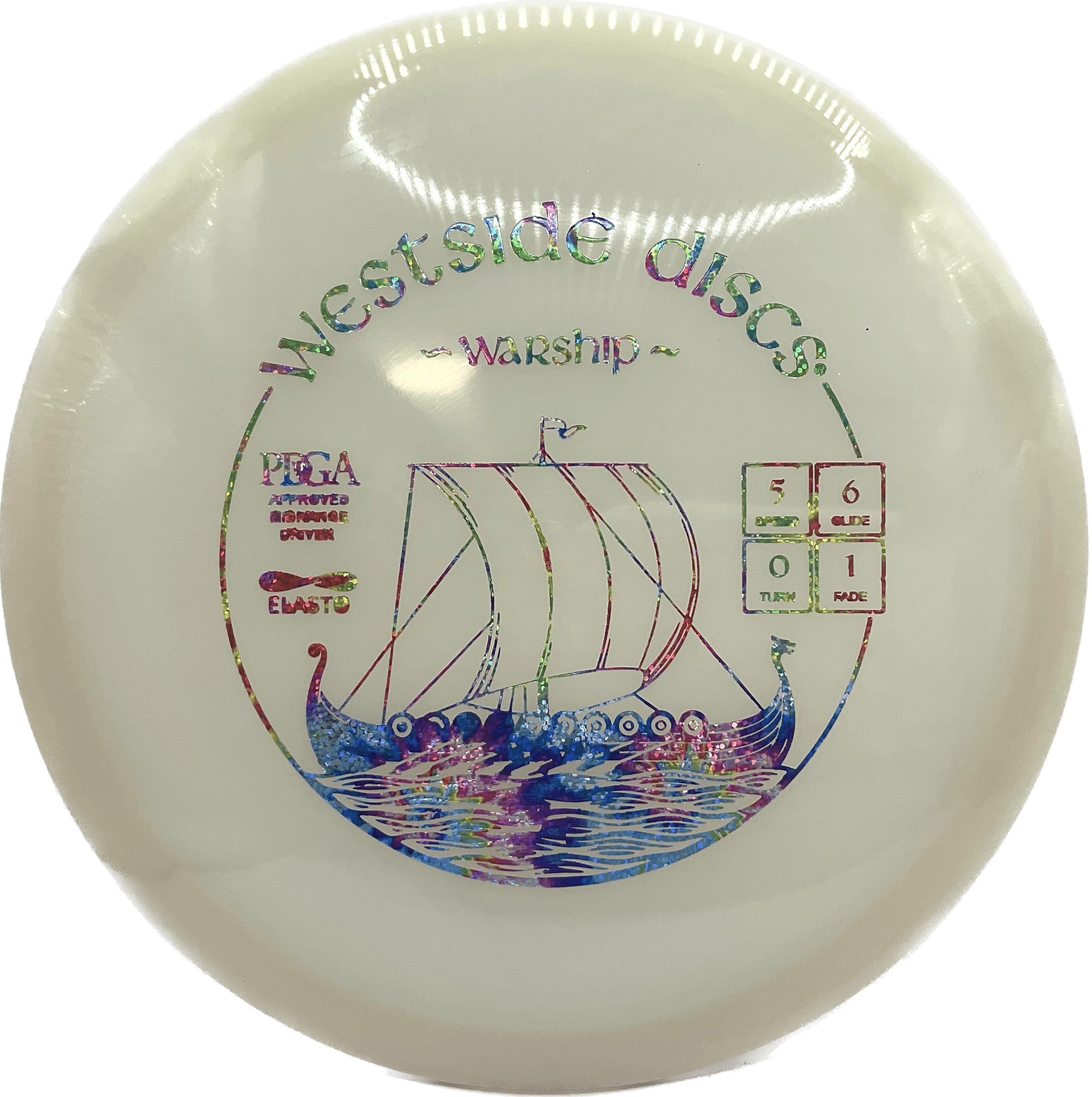 Overthrow Disc Golf Disc Elasto - 170-175 - White - Party Time