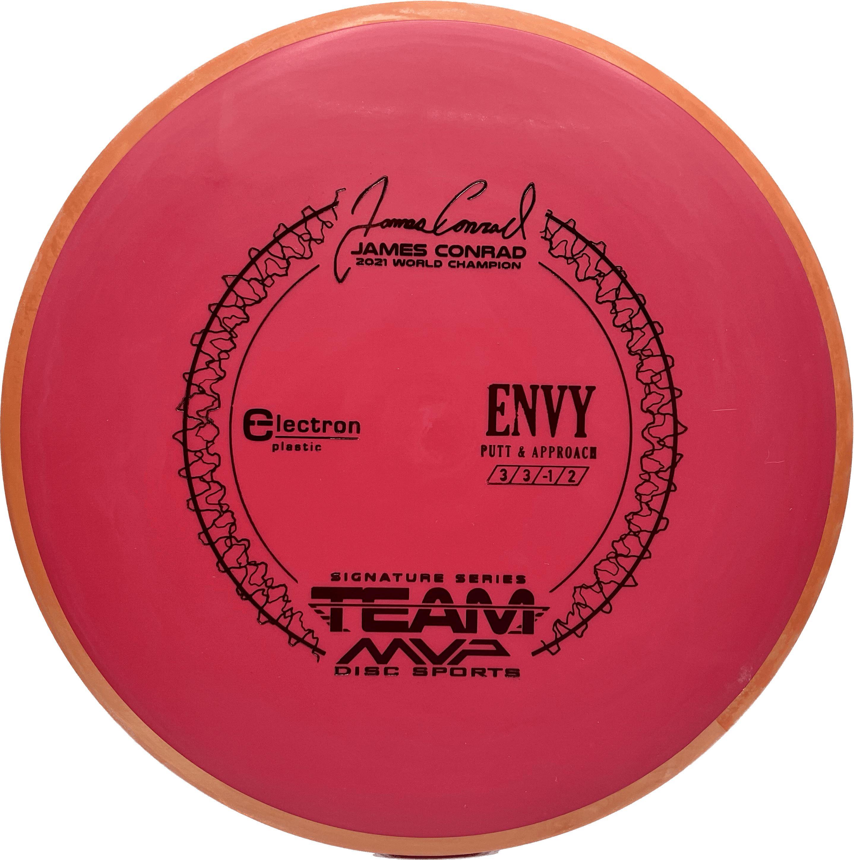 Overthrow Disc Golf Disc Electron - 172 - Red - Faded Orange