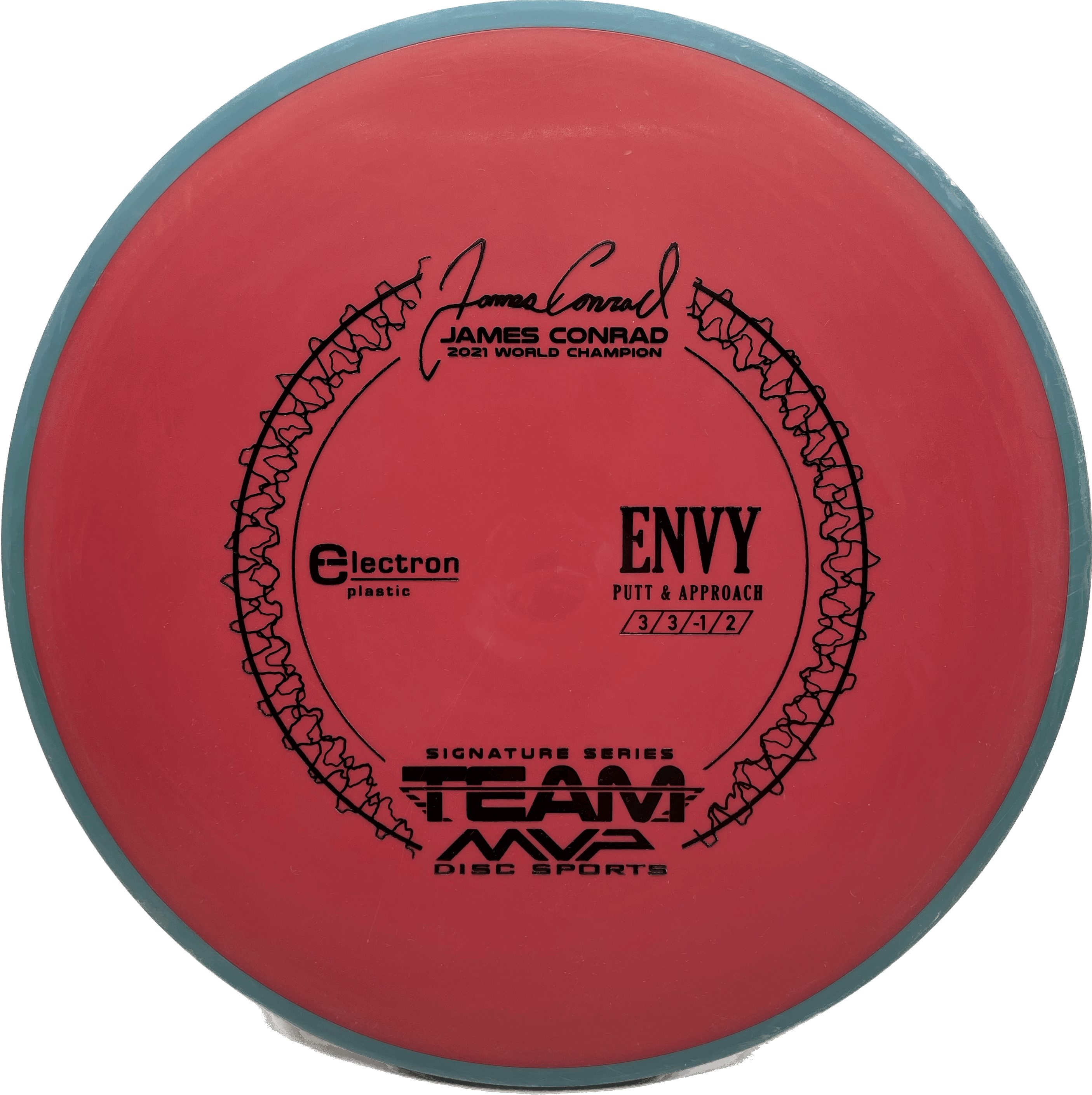 Overthrow Disc Golf Disc Electron - 173 - Red - Greyish Blue